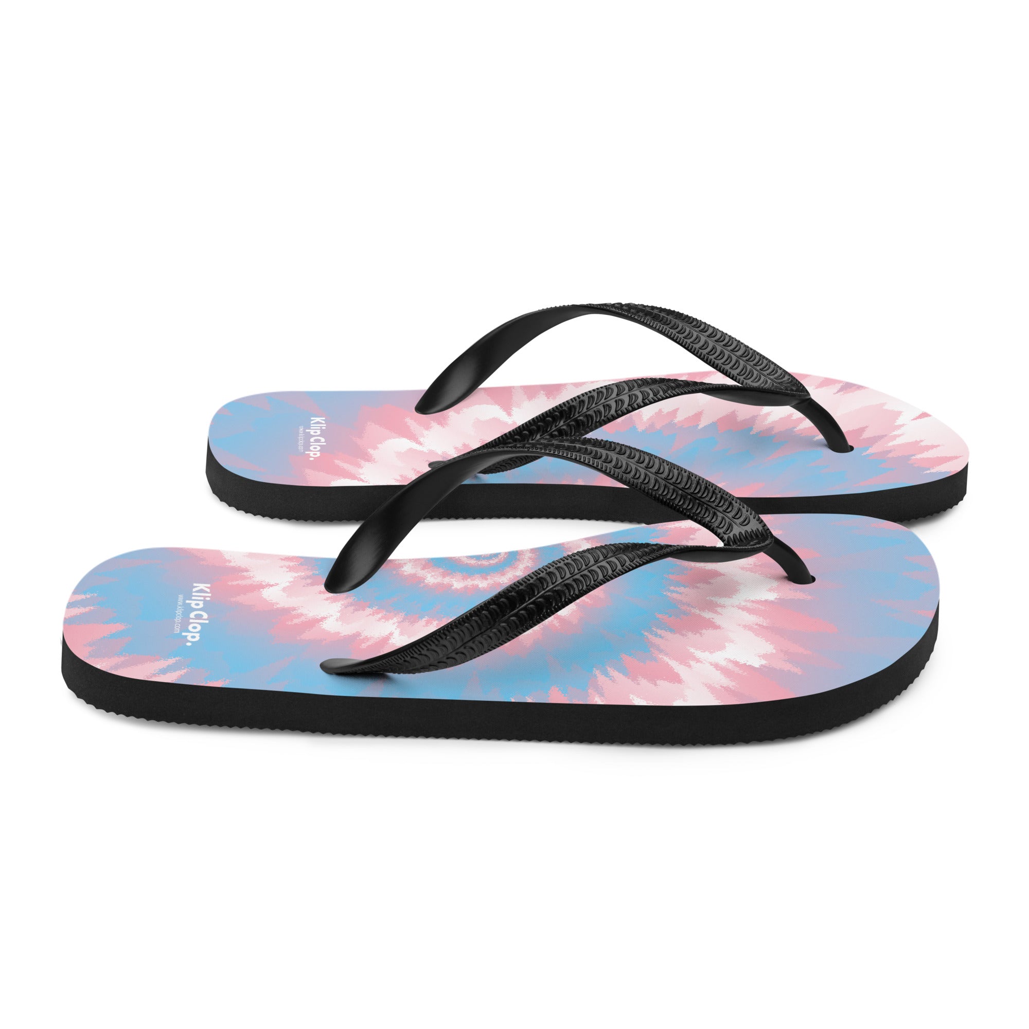 LGBTQFlip Flops Tie Dye Spiral Transgender
