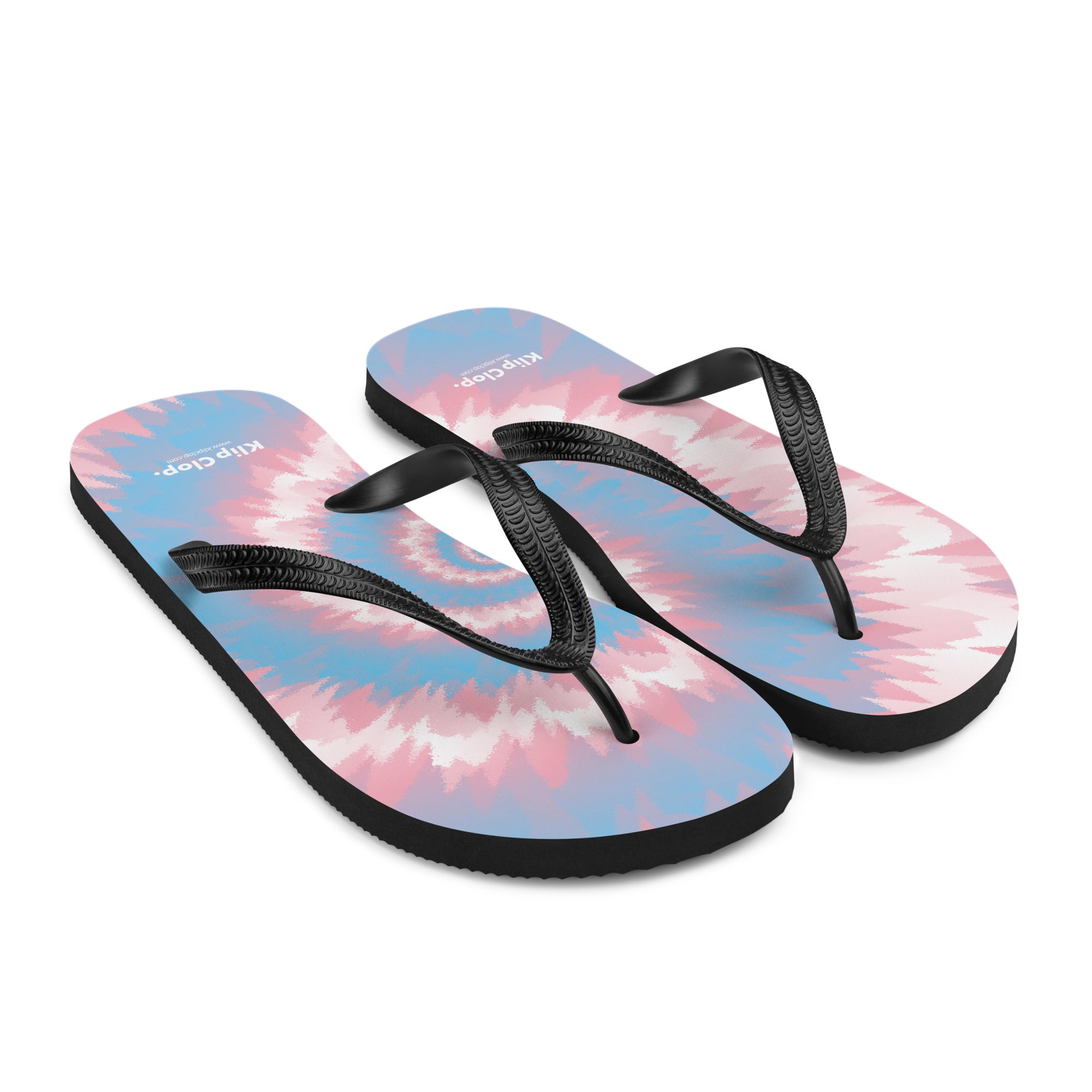 LGBTQFlip Flops Tie Dye Spiral Transgender
