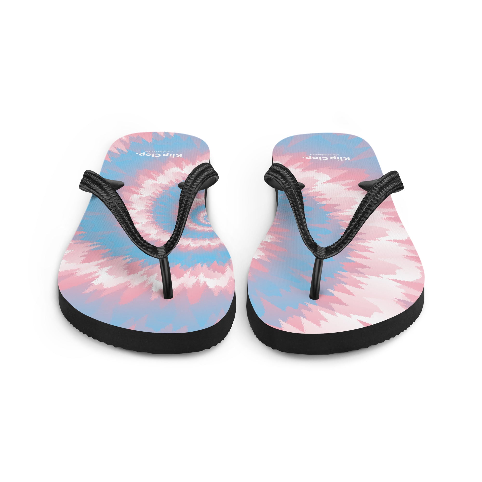 LGBTQFlip Flops Tie Dye Spiral Transgender