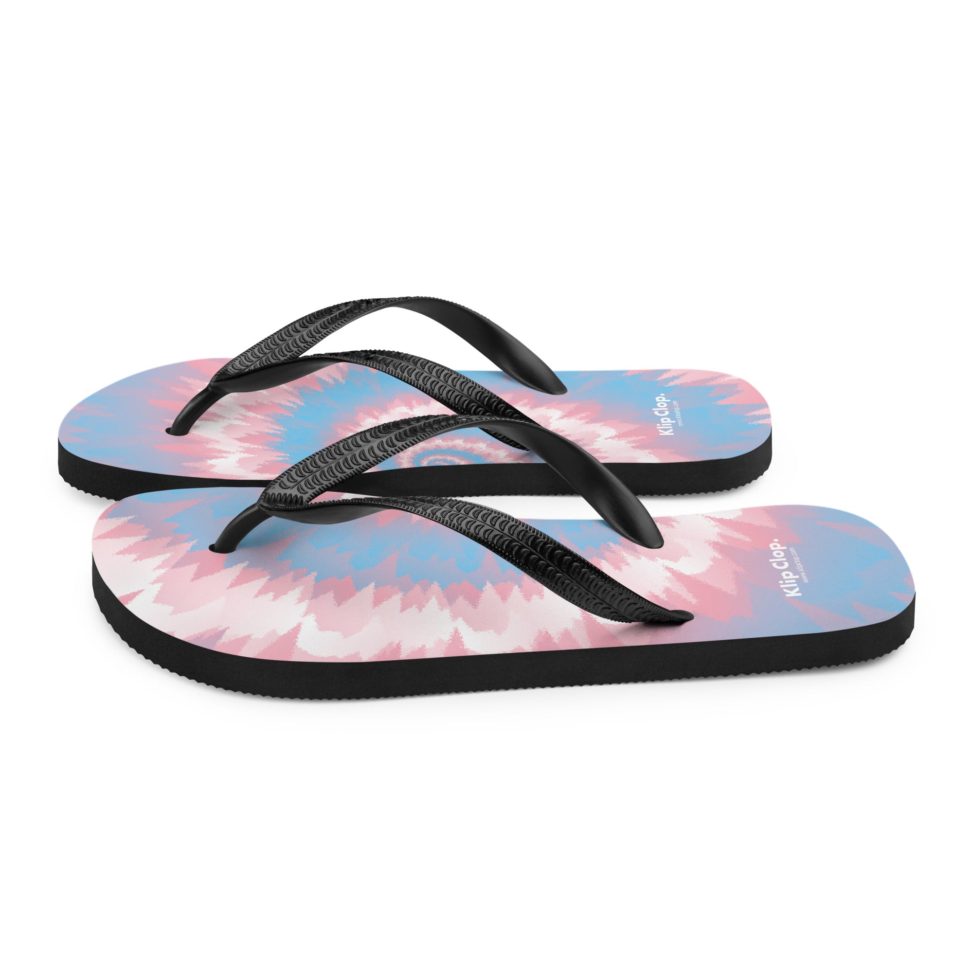 LGBTQFlip Flops Tie Dye Spiral Transgender