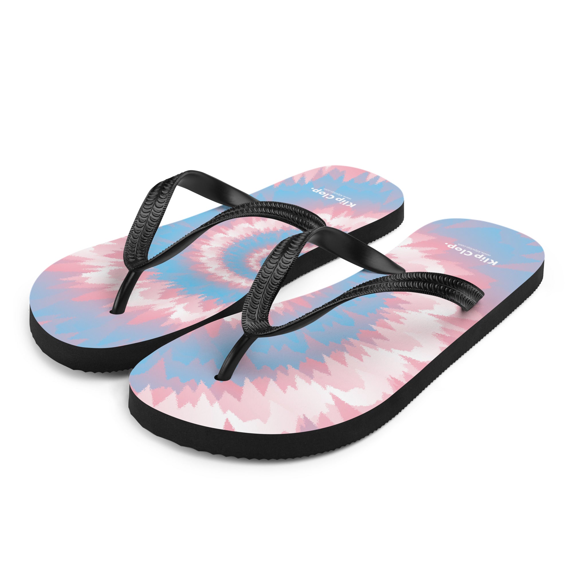 LGBTQFlip Flops Tie Dye Spiral Transgender