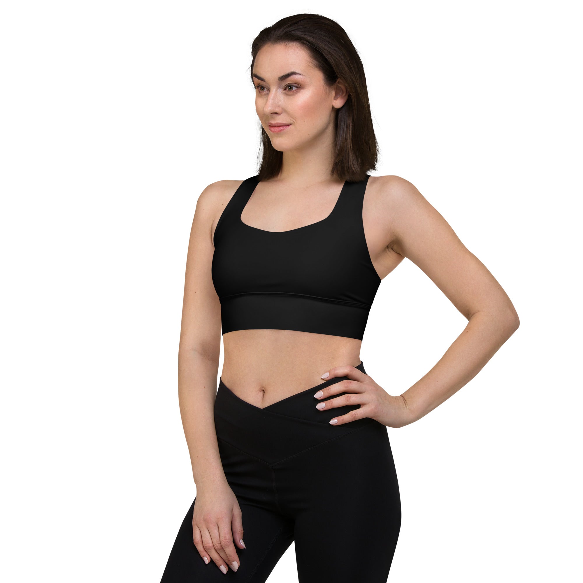 Longline sports bra Black