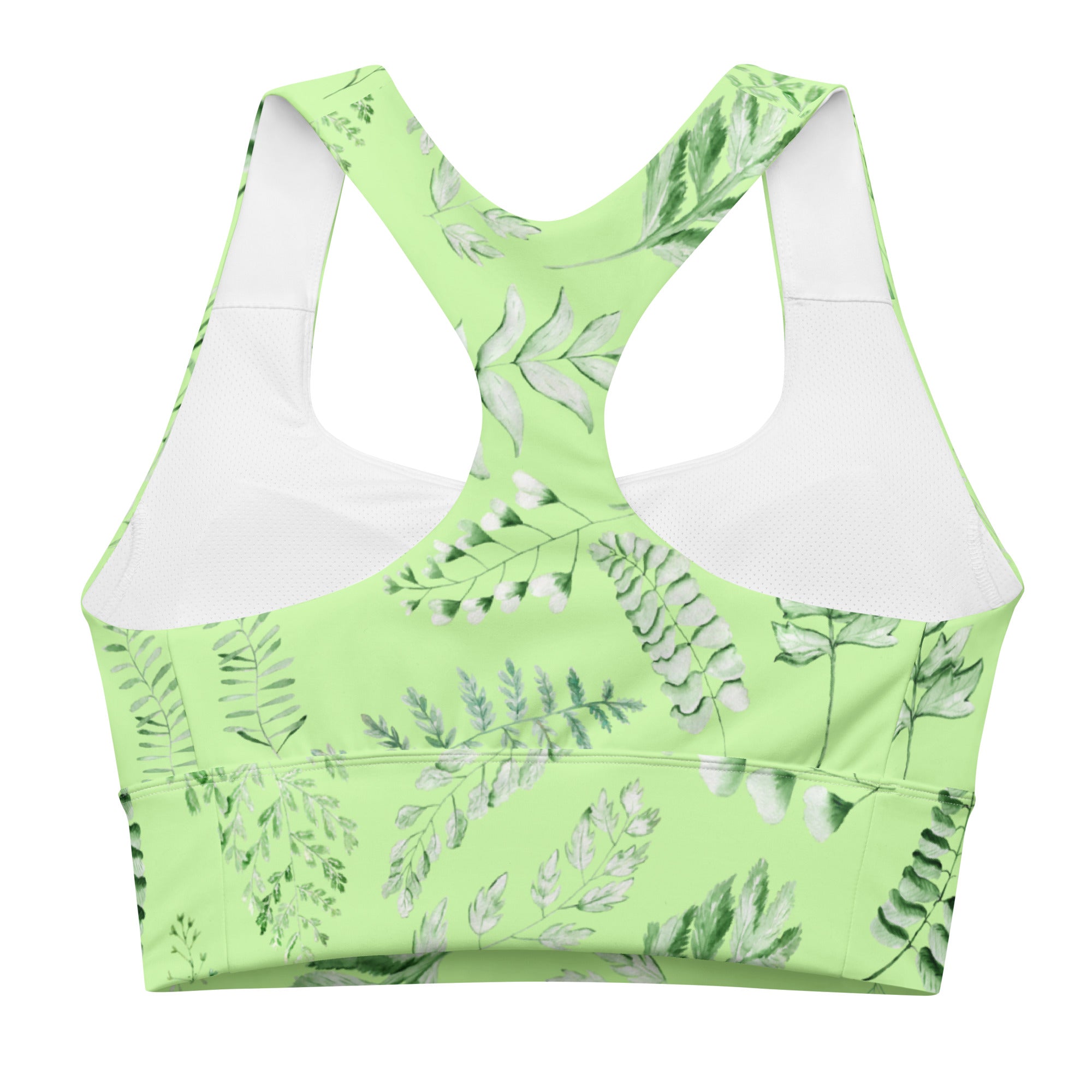 Longline sports bra Green Fern