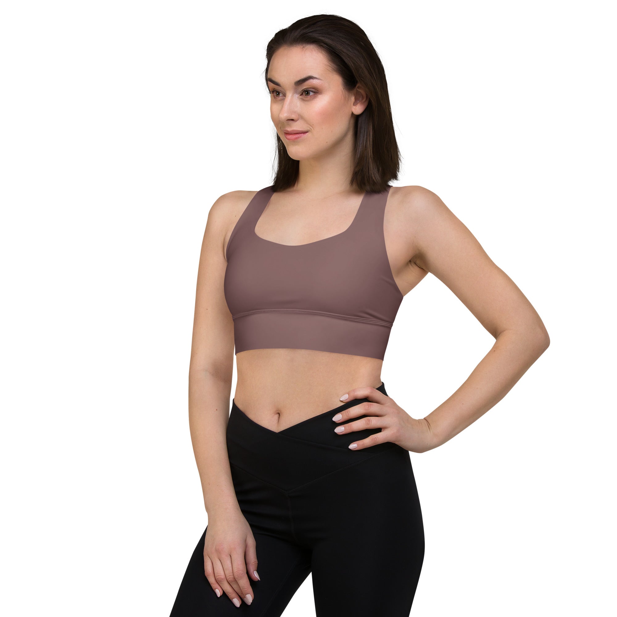 Longline sports bra Light Wood