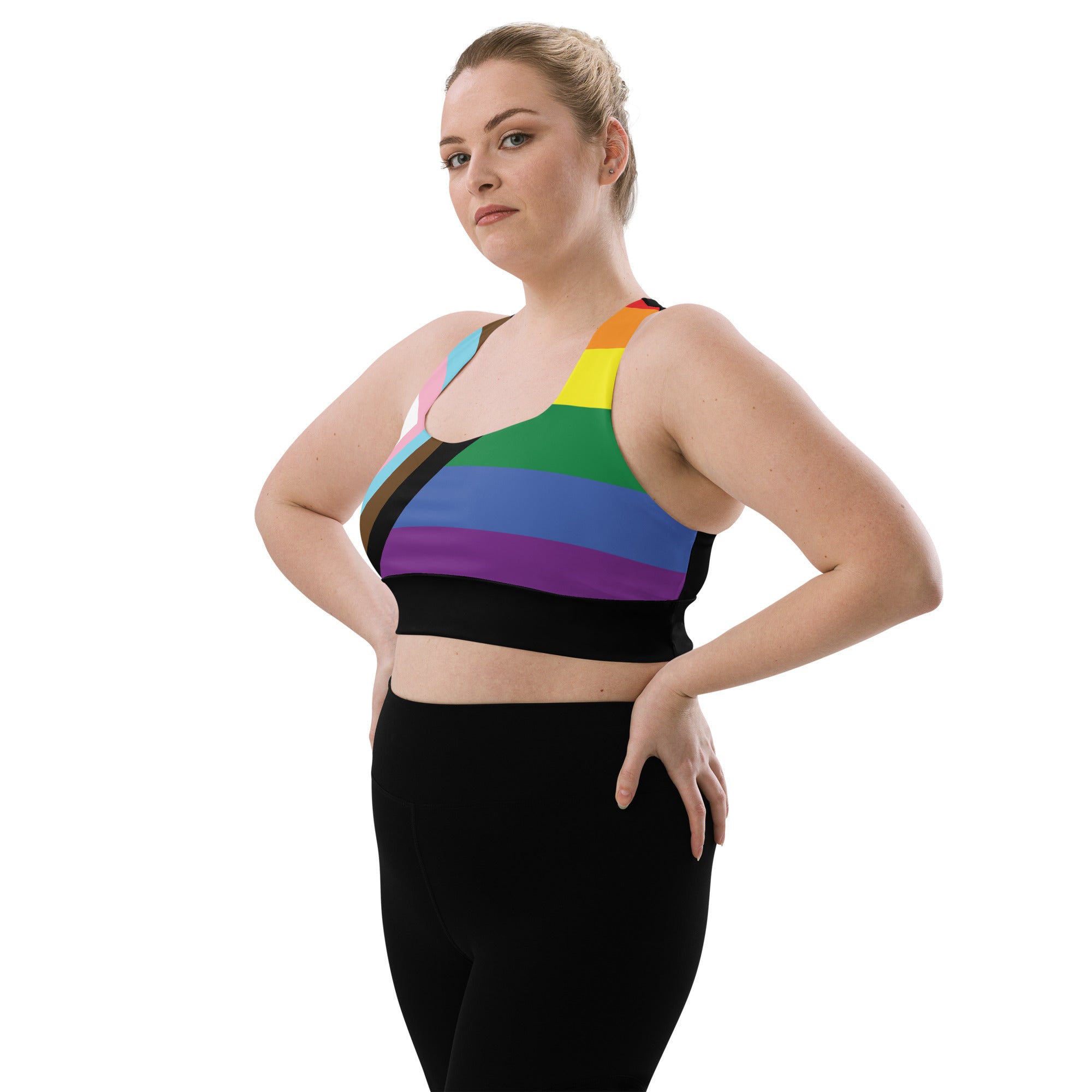 Longline sports bra Progress Pride