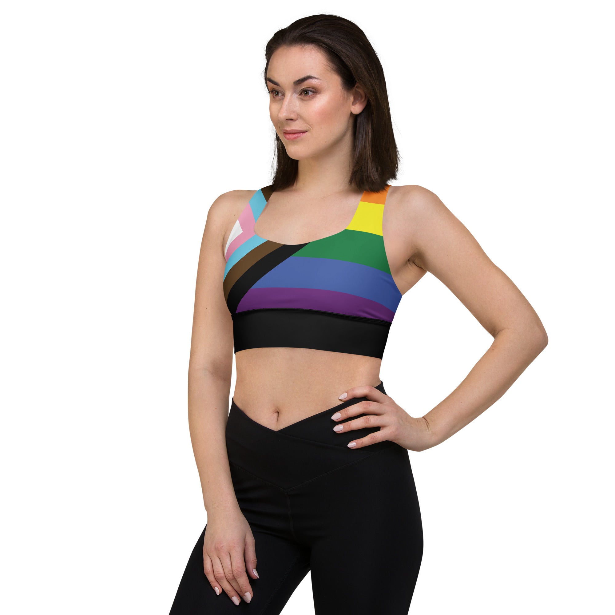 Longline sports bra Progress Pride