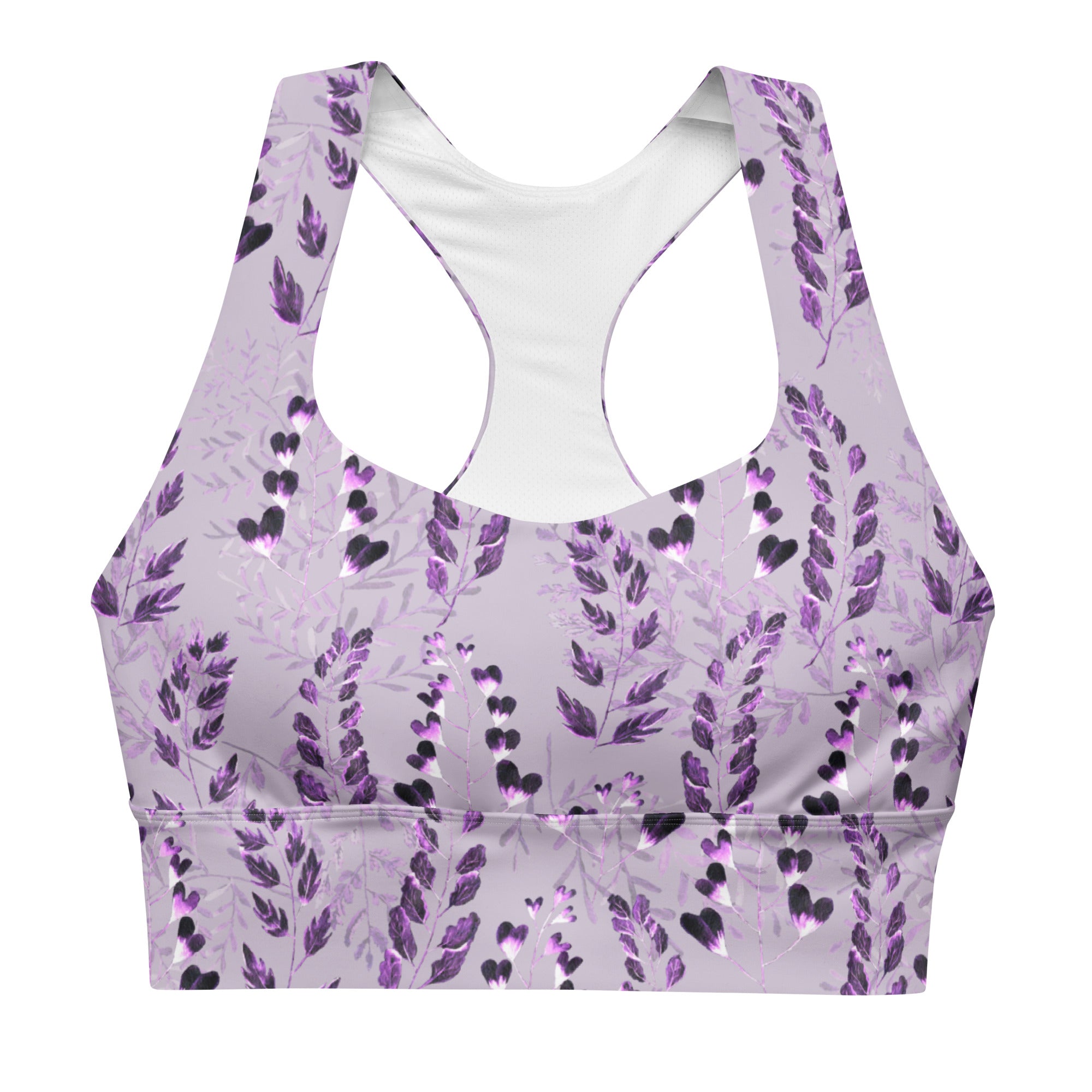 Longline sports bra Purple Fern