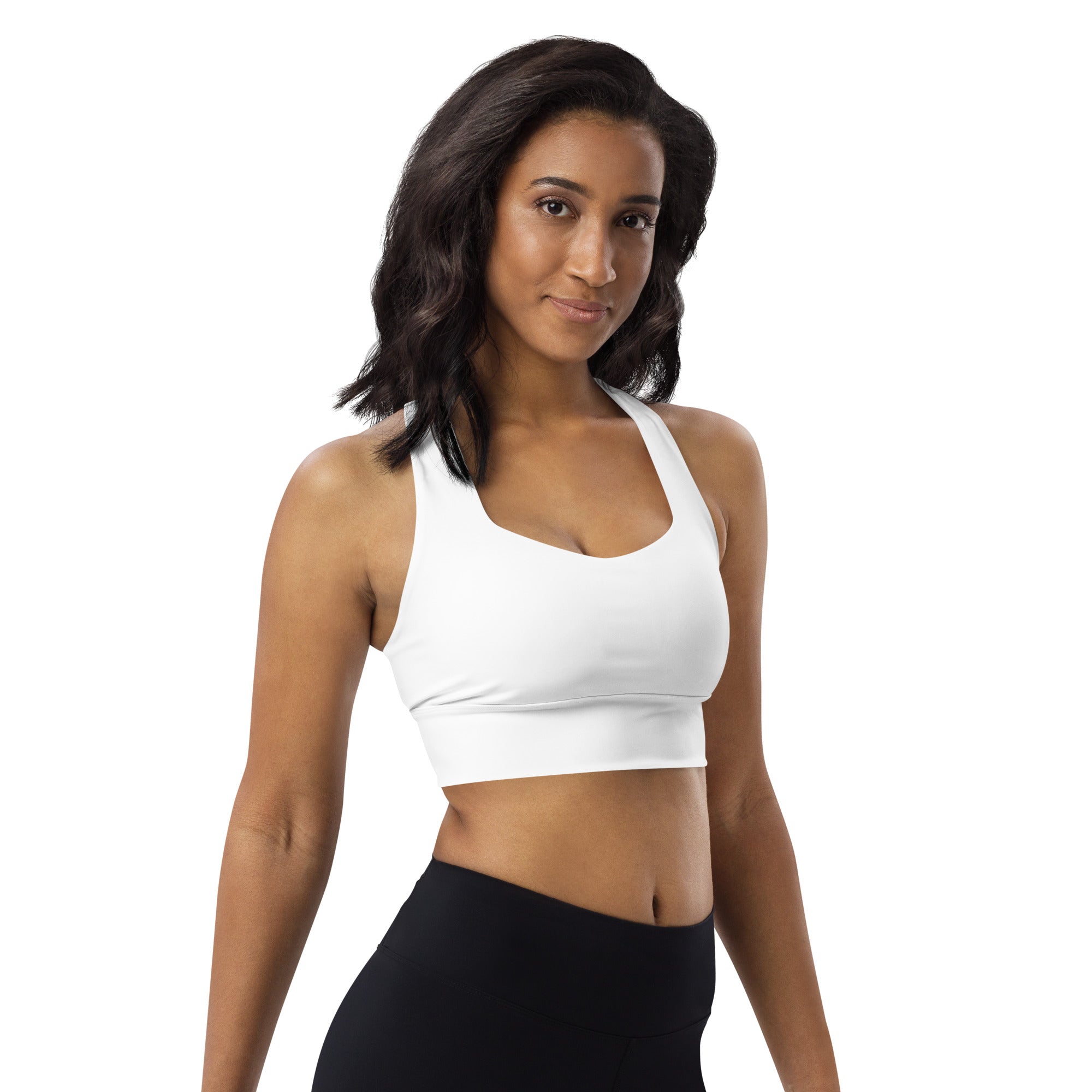 Longline sports bra White