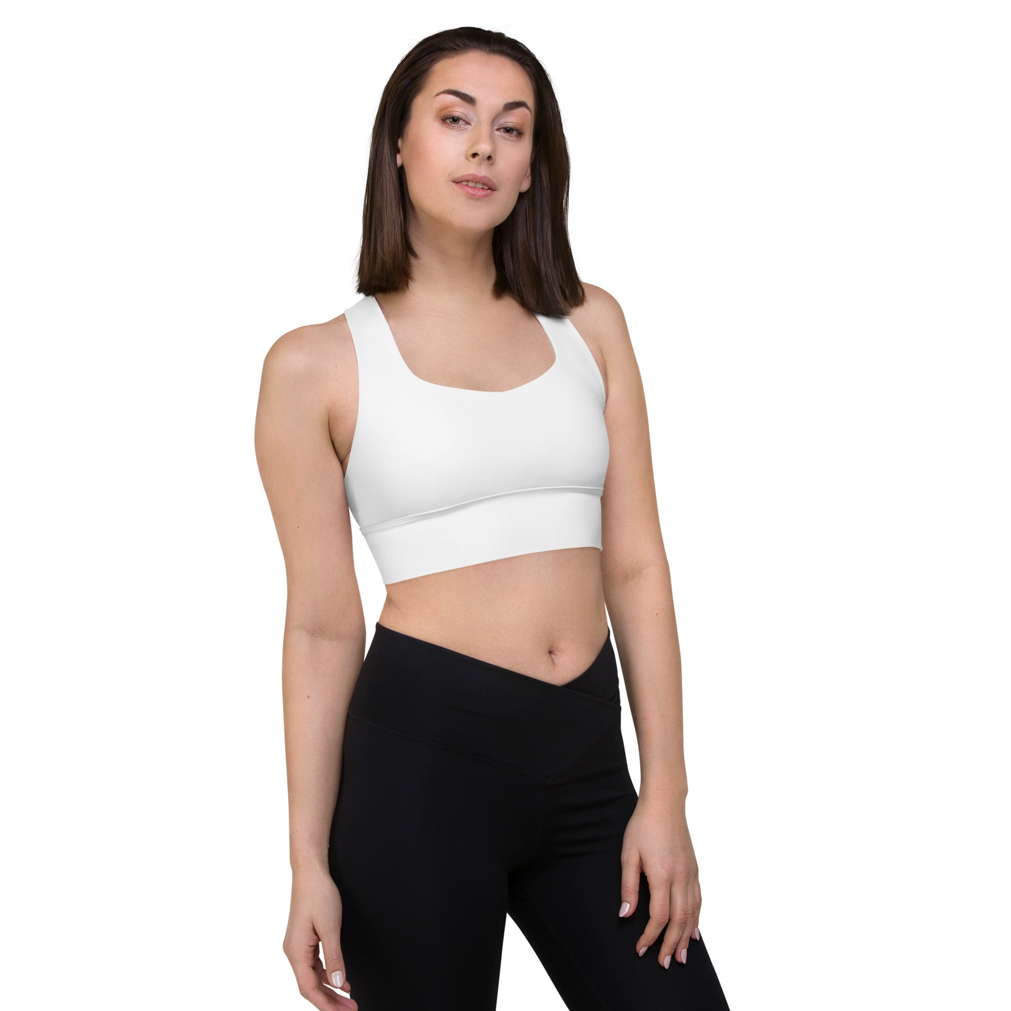 Longline sports bra White