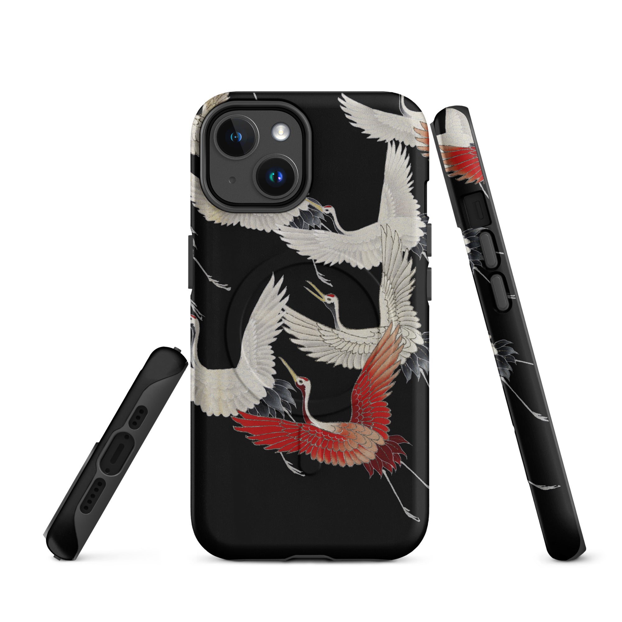 MagSafe® Tough case for iPhone® Furisode with a Myriad of Flying Cranes