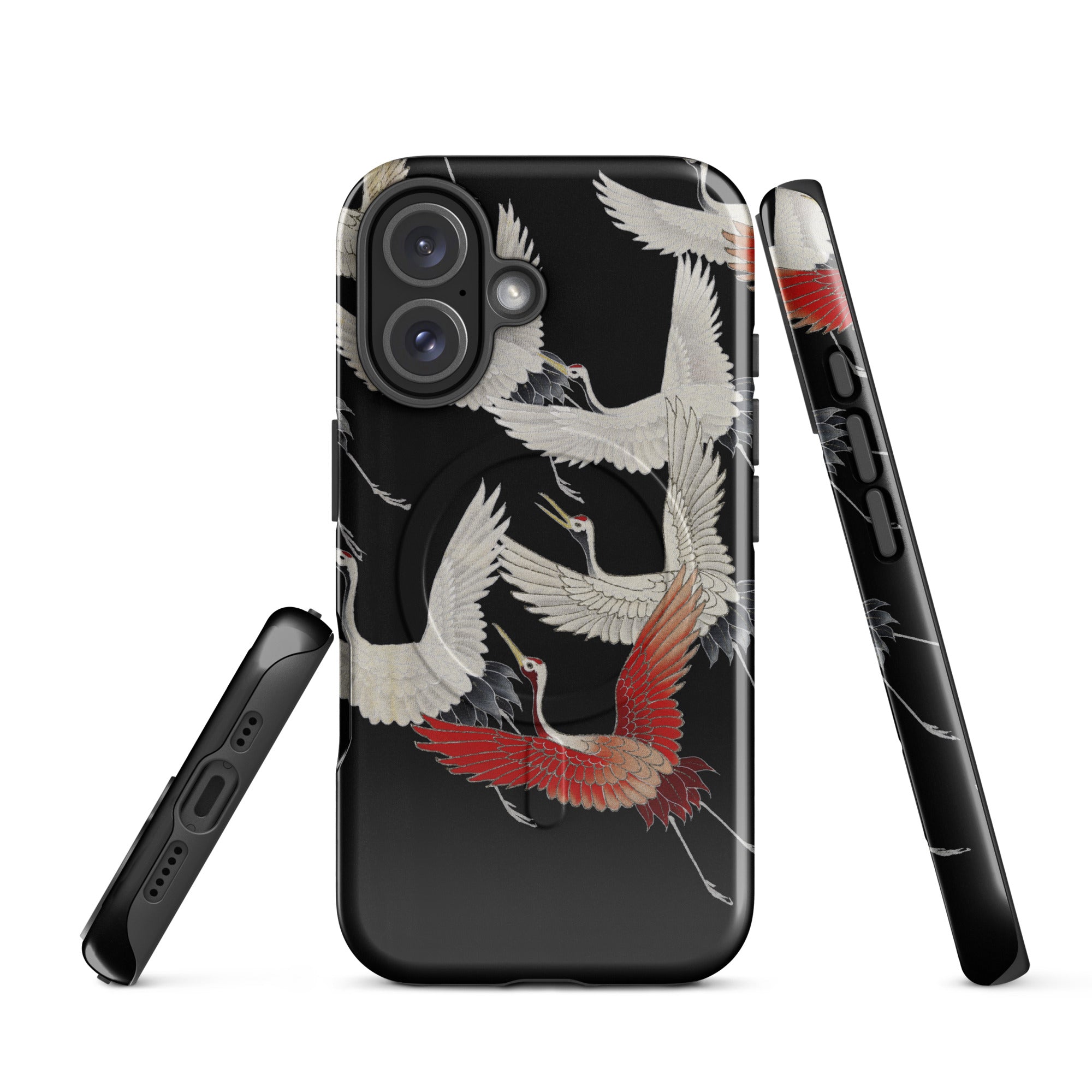 MagSafe® Tough case for iPhone® Furisode with a Myriad of Flying Cranes