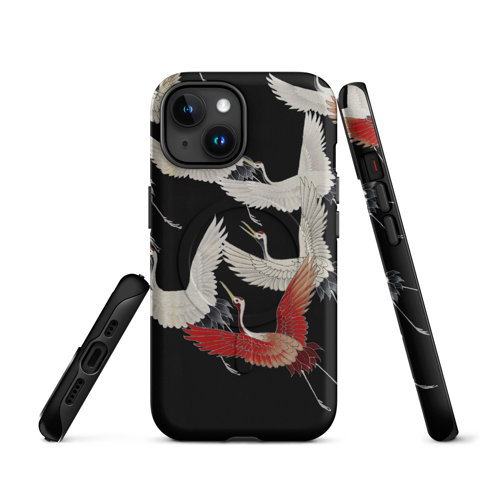 MagSafe® Tough case for iPhone® Furisode with a Myriad of Flying Cranes