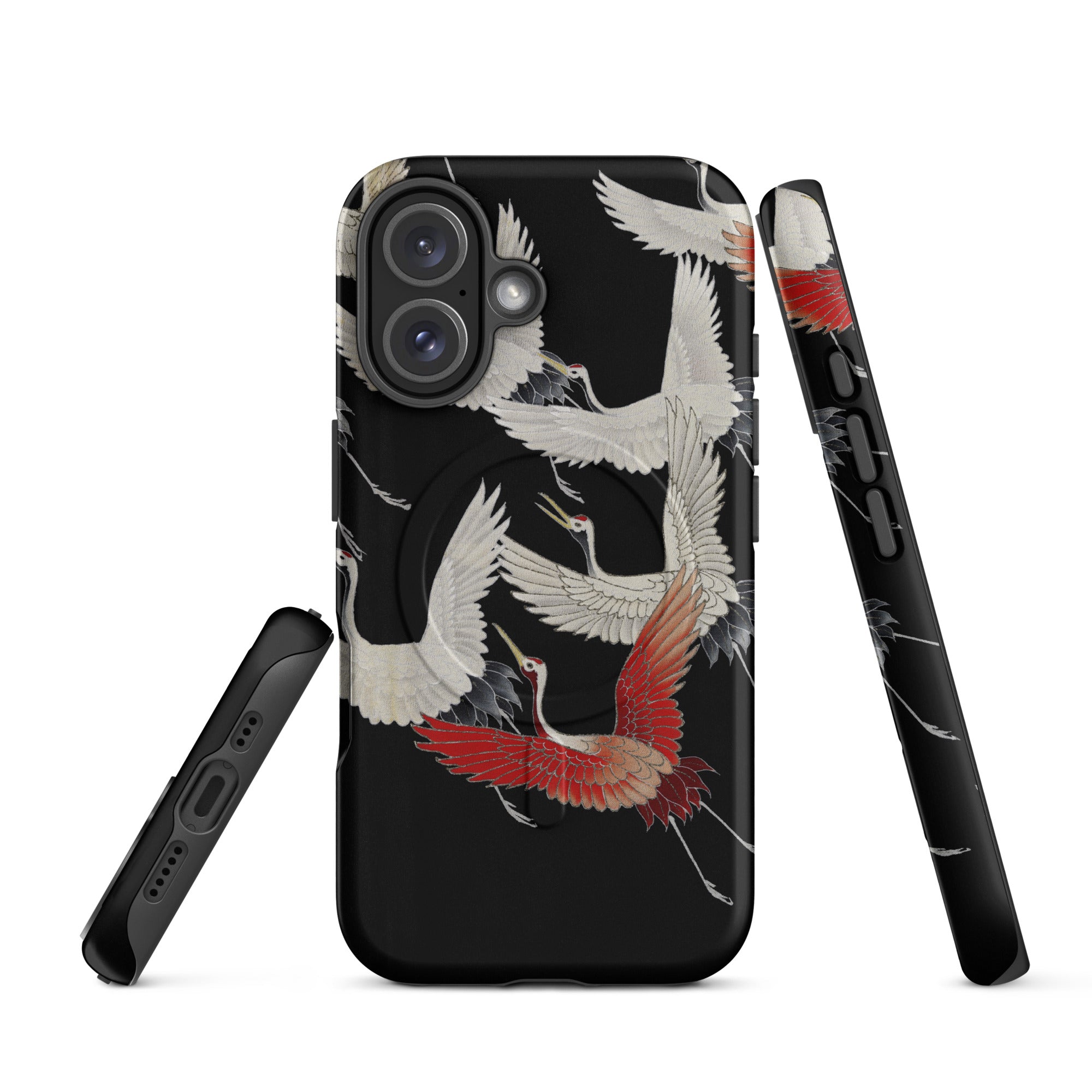 MagSafe® Tough case for iPhone® Furisode with a Myriad of Flying Cranes
