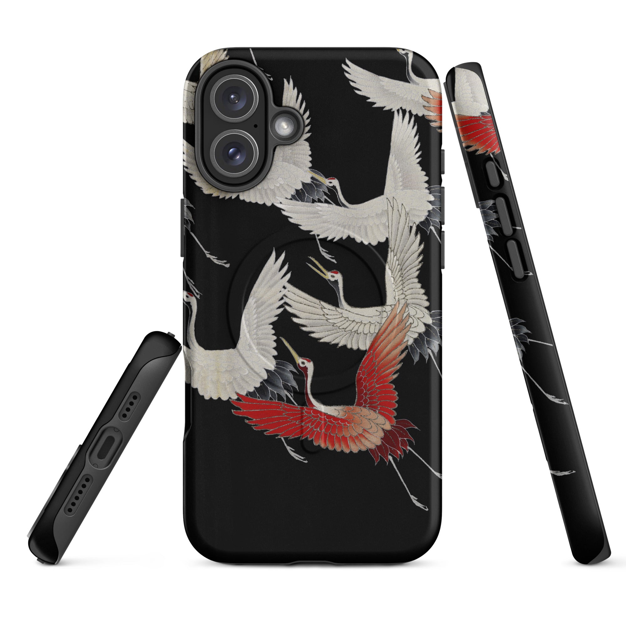 MagSafe® Tough case for iPhone® Furisode with a Myriad of Flying Cranes