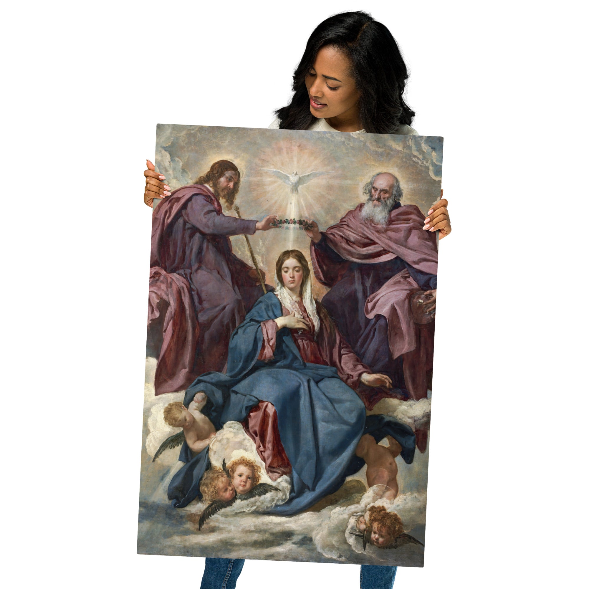 Metal prints Diego Velazquez Spanish 1599 1660 La Coronacion De La Virgen 1635