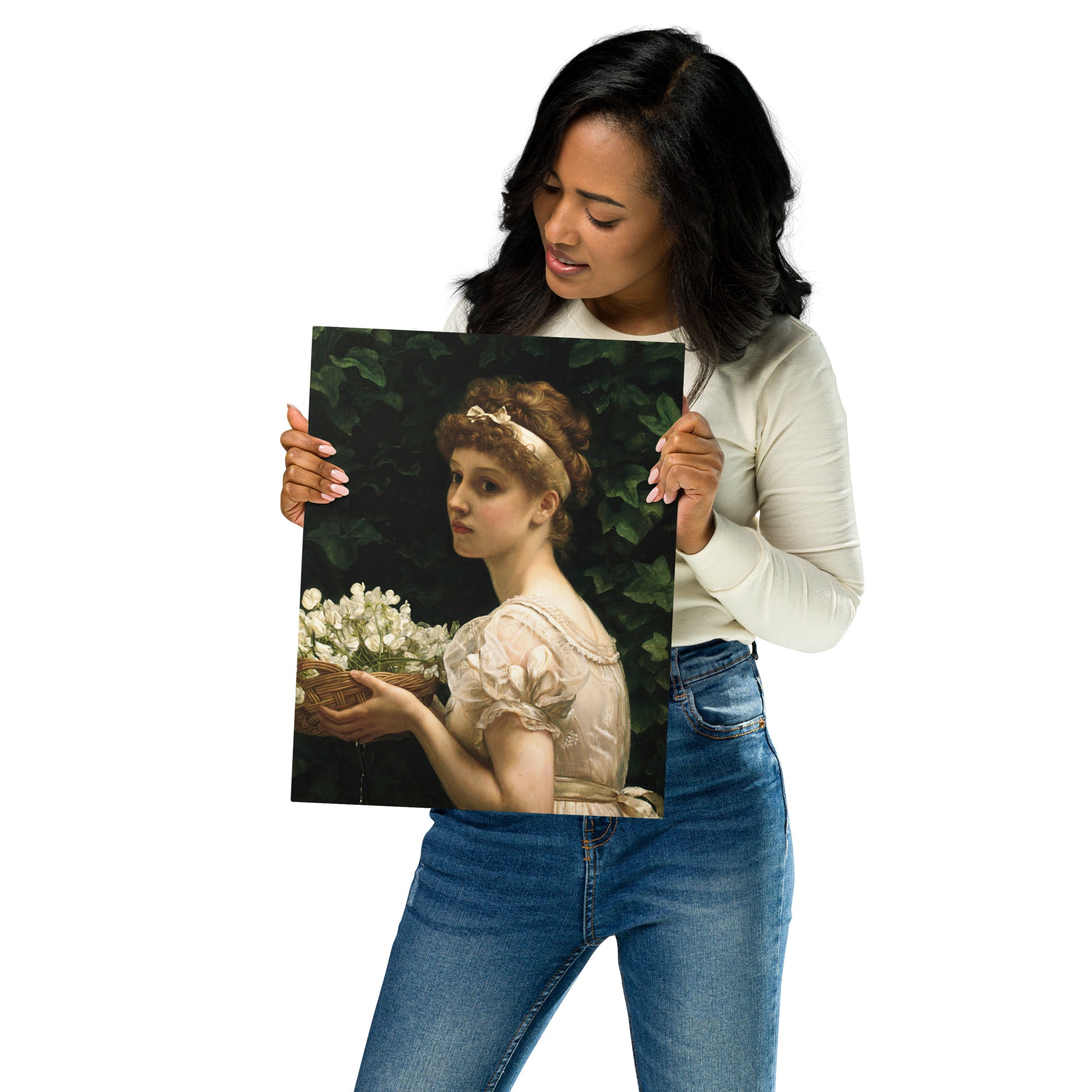 Metal prints Edward John Poynter English 1836–1919 Pea Blossoms 1890