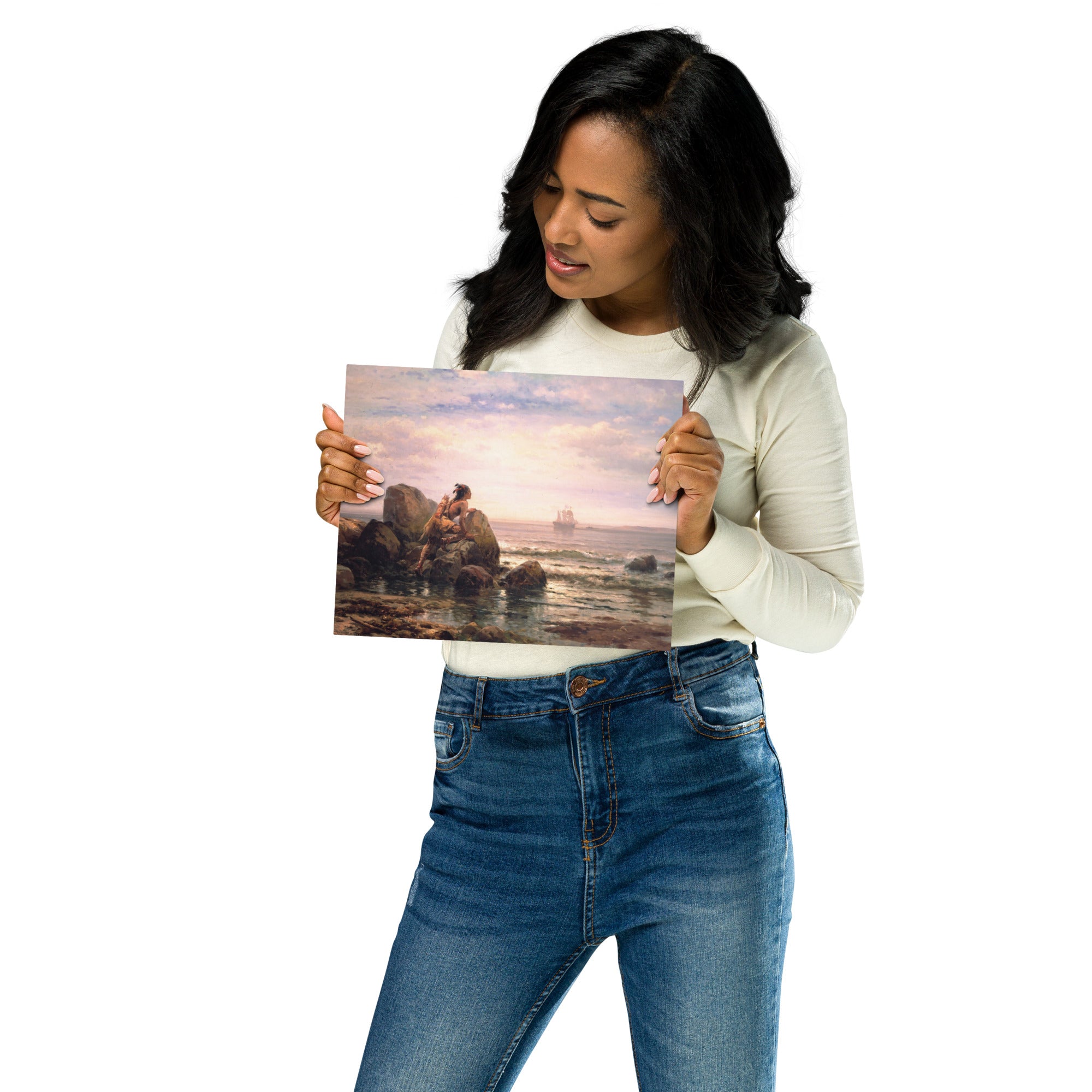 Metal prints Edward Moran American 1829 1901 Henrik Hudson entering New York Harbor 1892