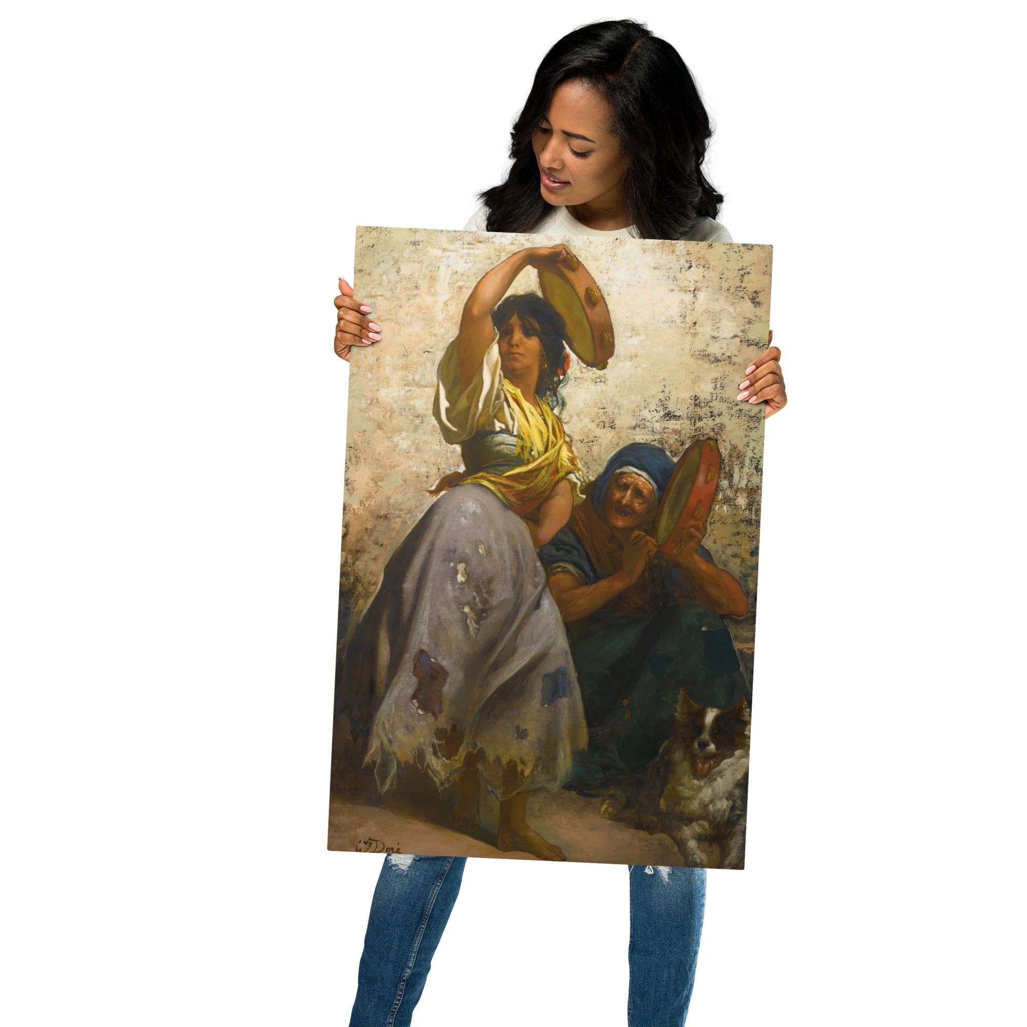 Metal prints Gustave Doré French 1832 1883 A Gypsy Dancing The Zorongo