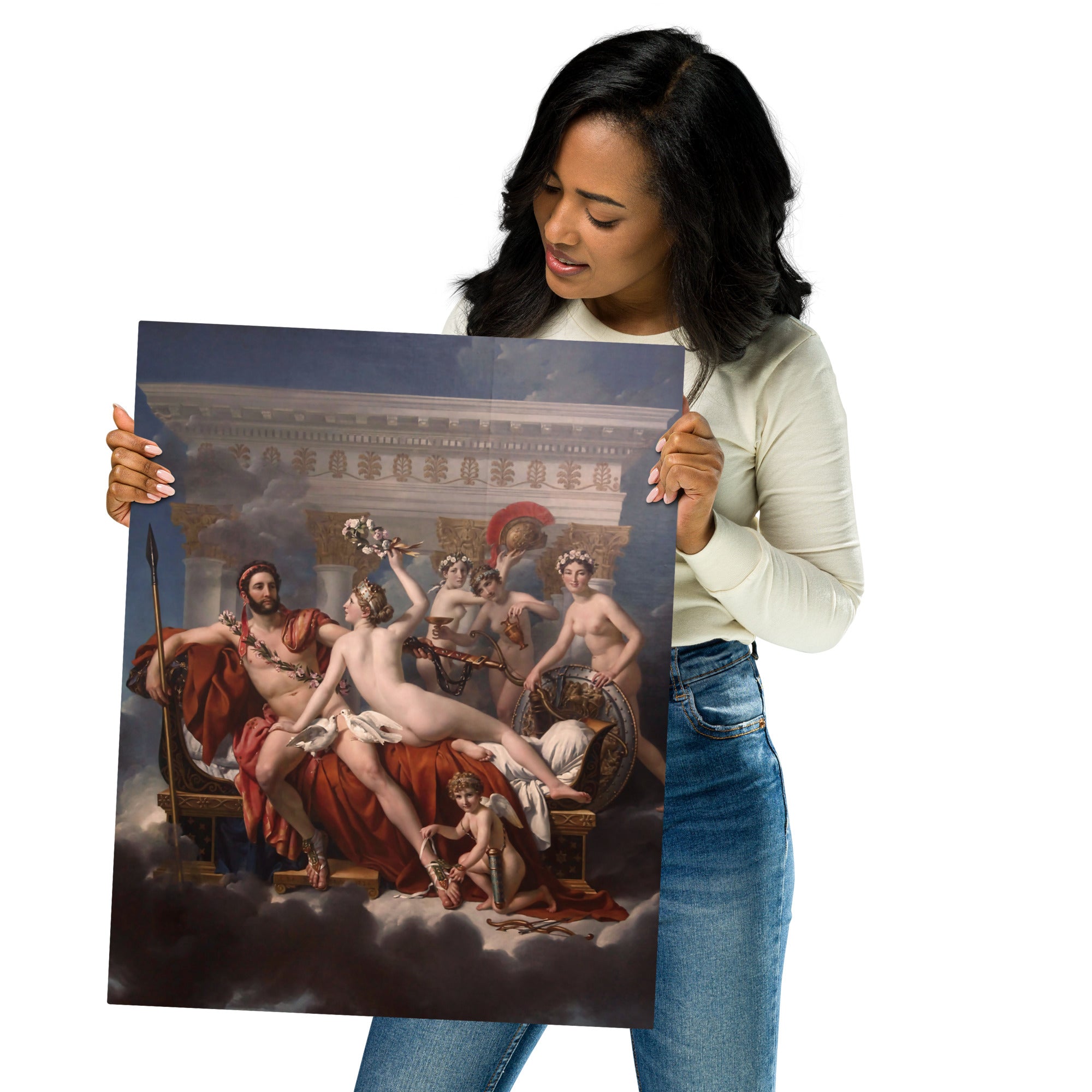 Metal prints Jacques Louis David French 1748 1825 Mars Being Disarmed By Venus 1824