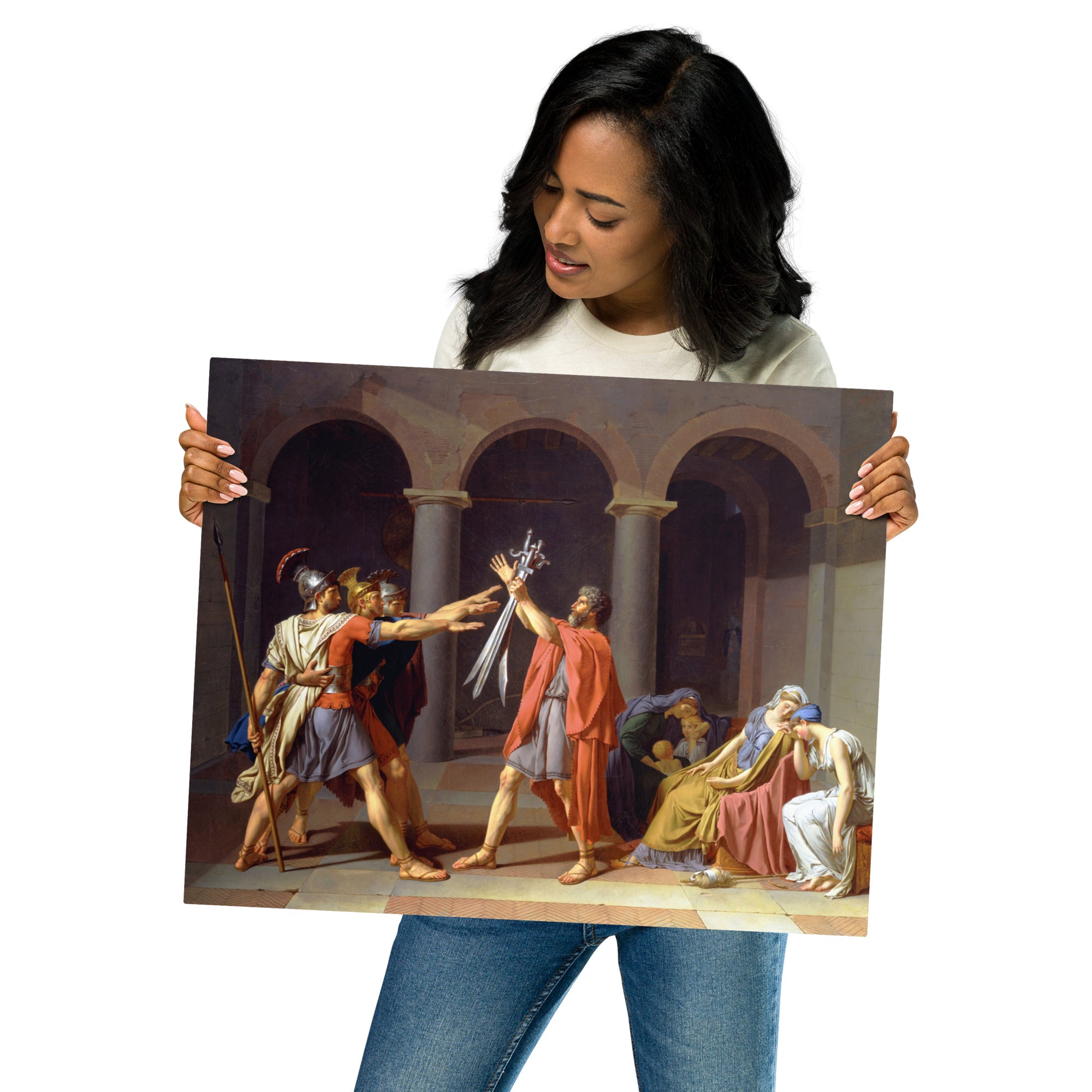 Metal prints Jacques Louis David French 1748 1825 Oath Of The Horatii