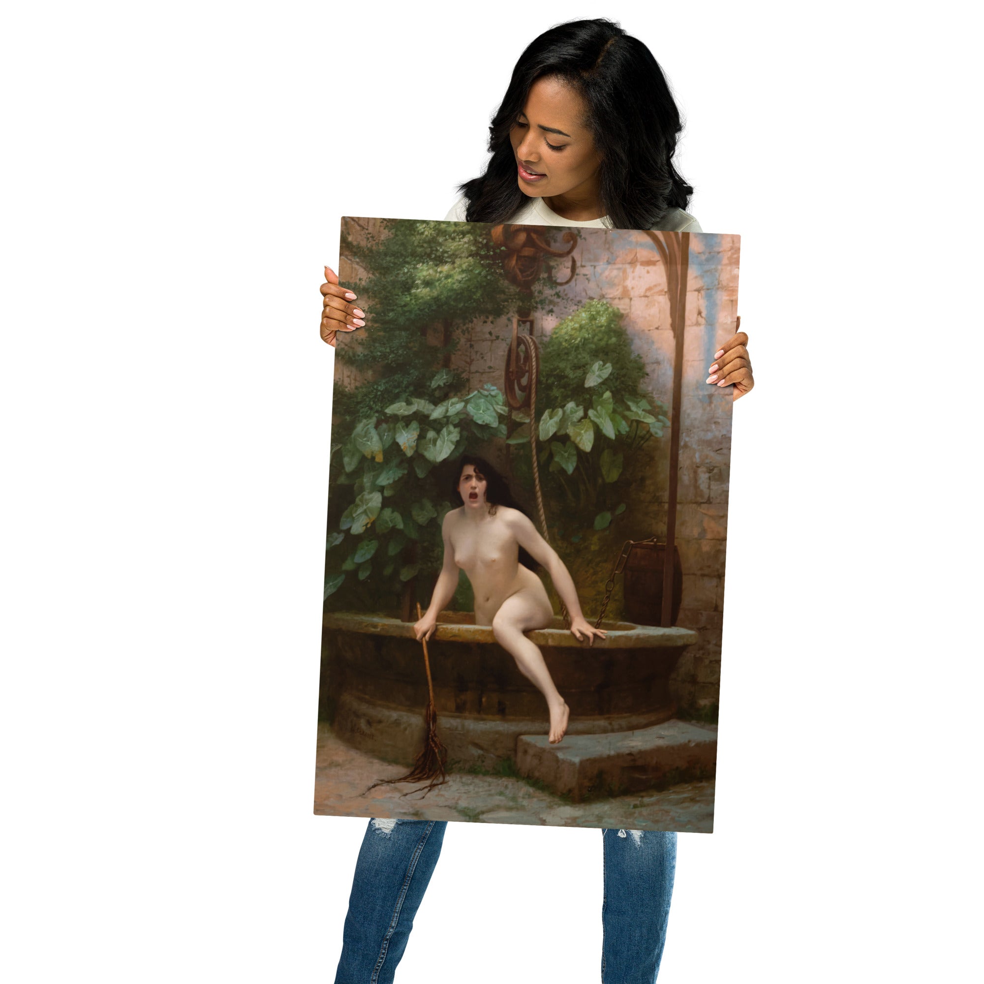 Metal prints Jean Léon Gérôme French 1824 1904 Truth Coming Out of Her Well to Shame Mankind 1896