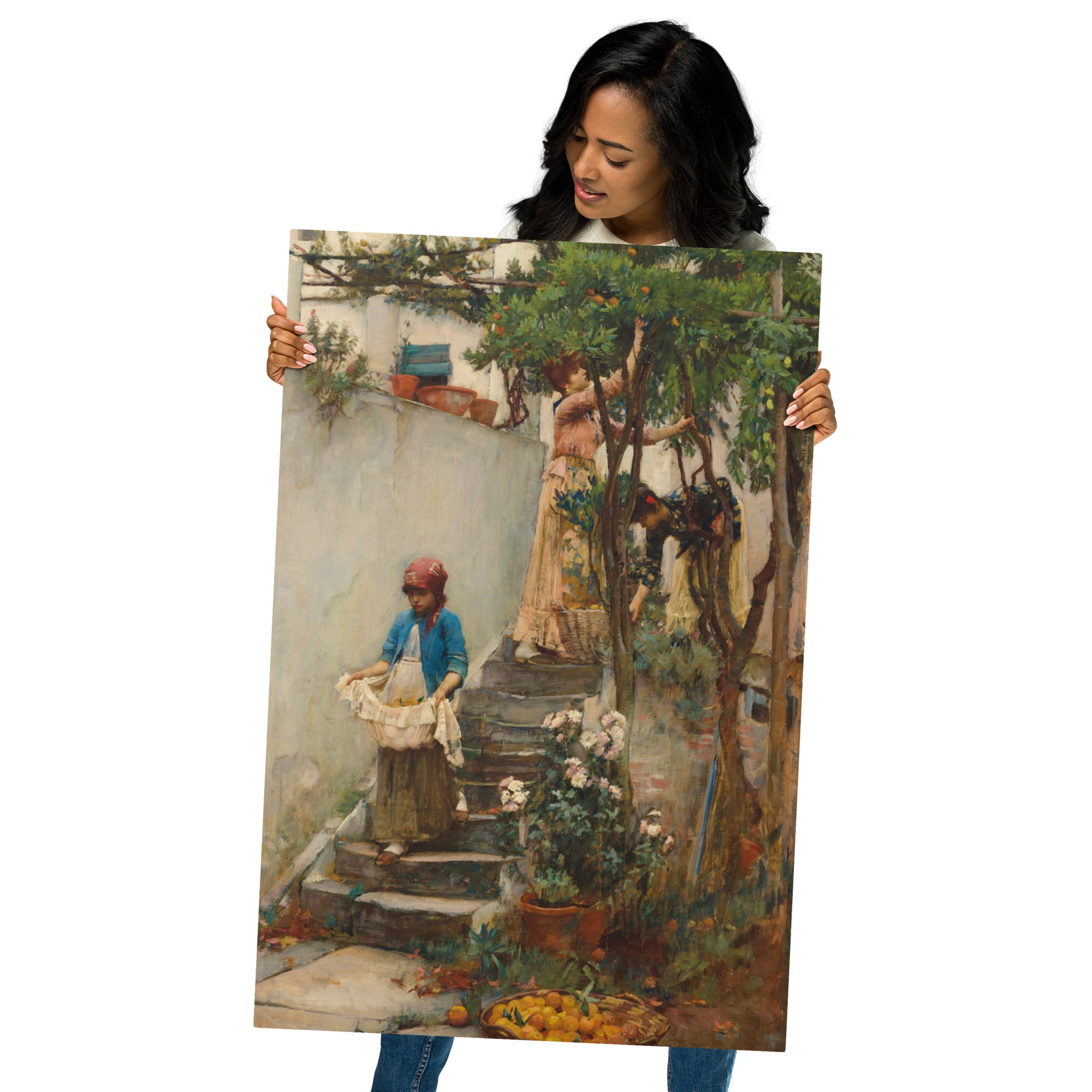 Metal prints John William Waterhouse English 1849 1917 An Orange Garden