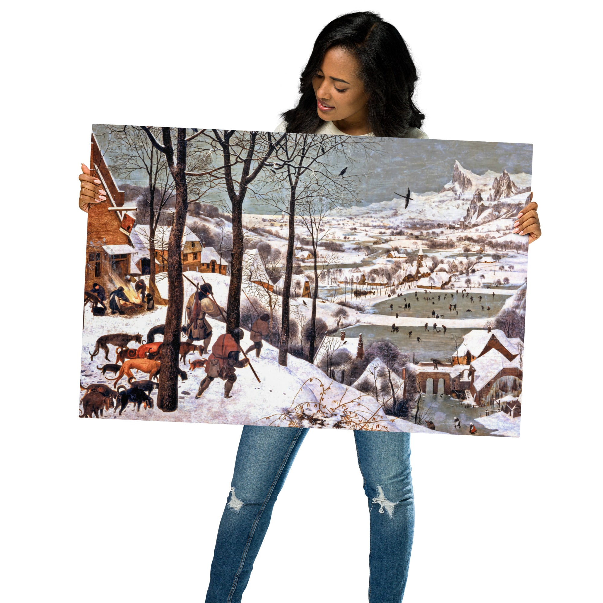 Metal prints Pieter Bruegel The Elder Flemish 1525 1569 Hunters in the Snow