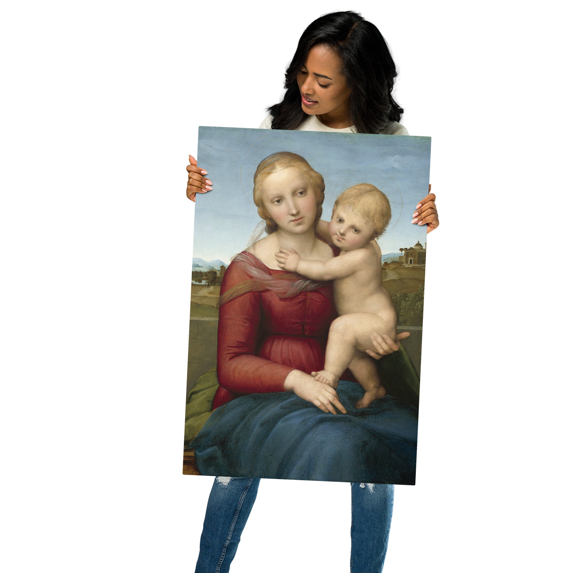 Metal prints Raphael Italian 1483 1520 The Small Cowper Madonna 1505