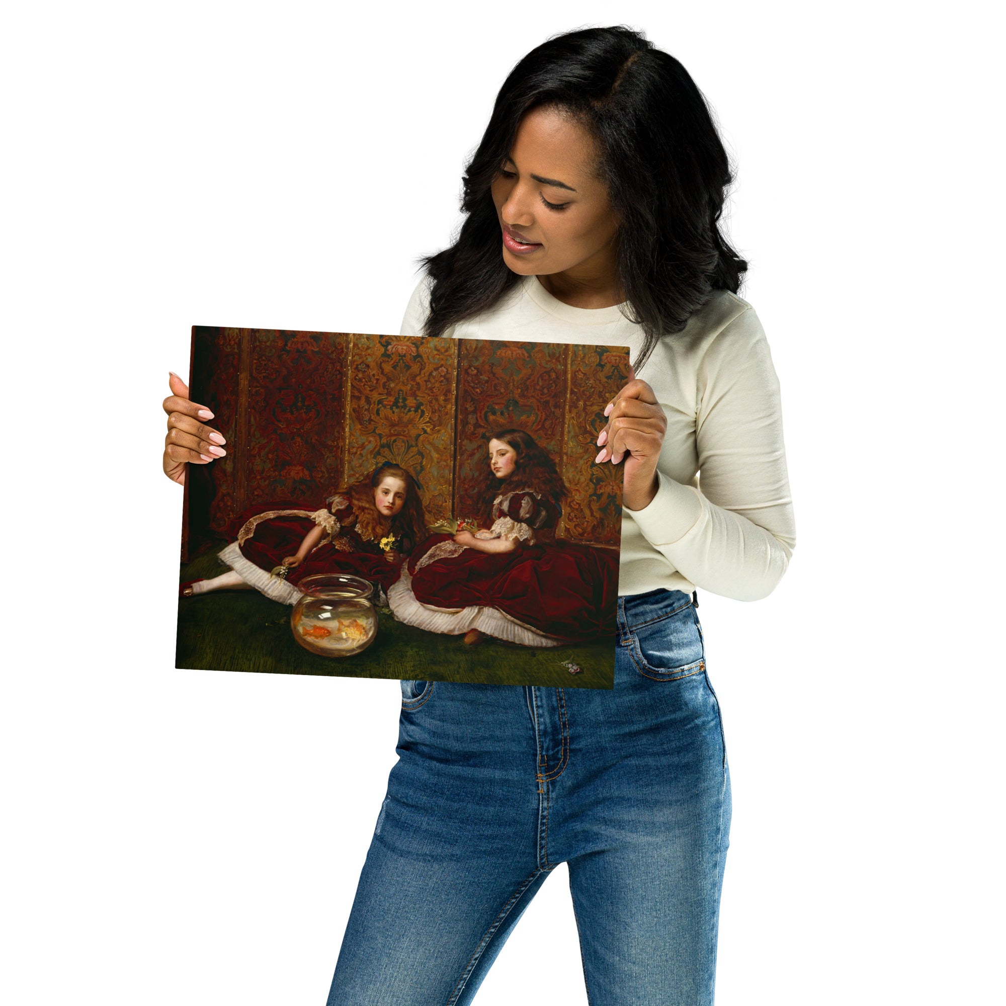 Metal prints Sir John Everett Millais English 1829 1896 Leisure Hours 1864