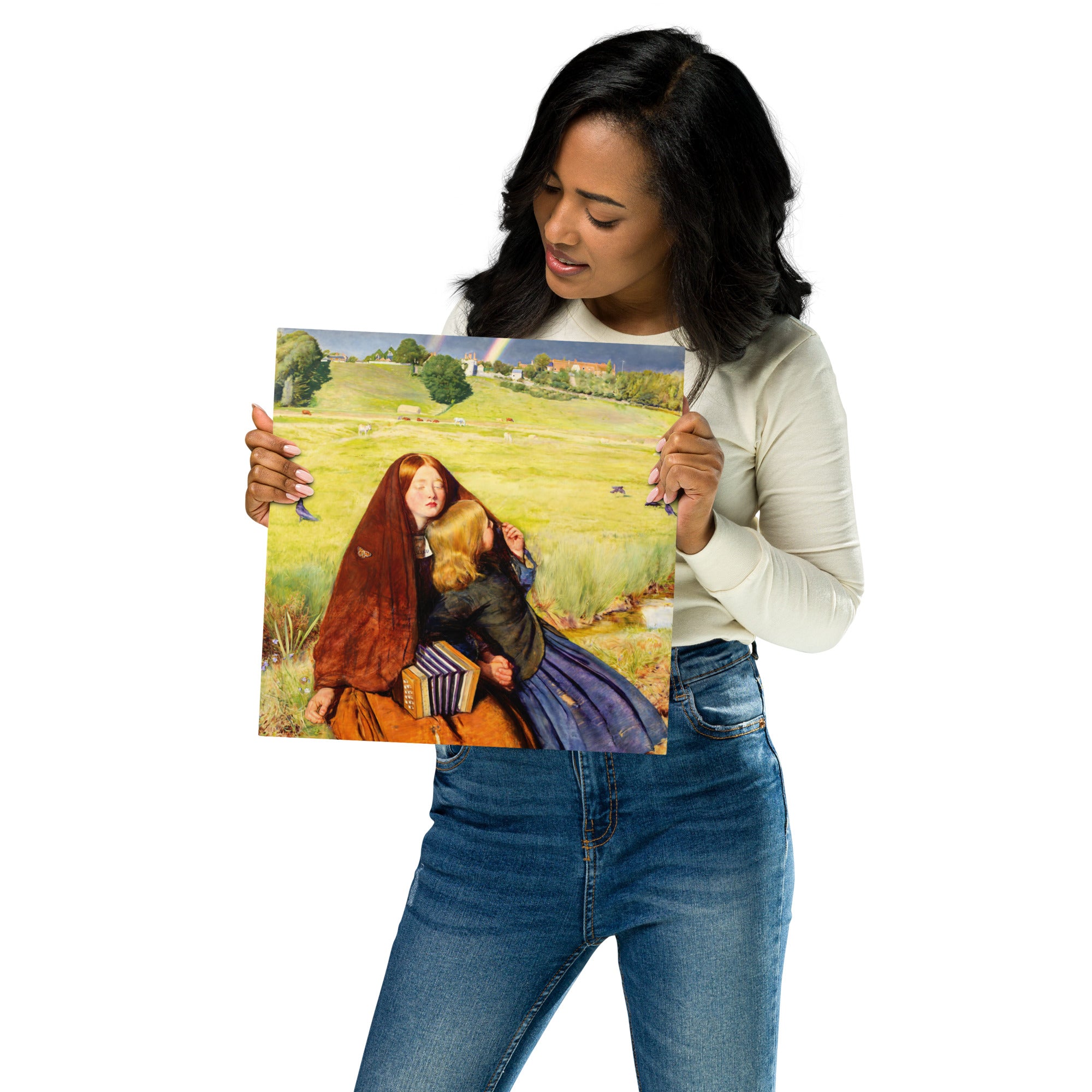 Metal prints Sir John Everett Millais English 1829 1896 The Blind Girl 1856