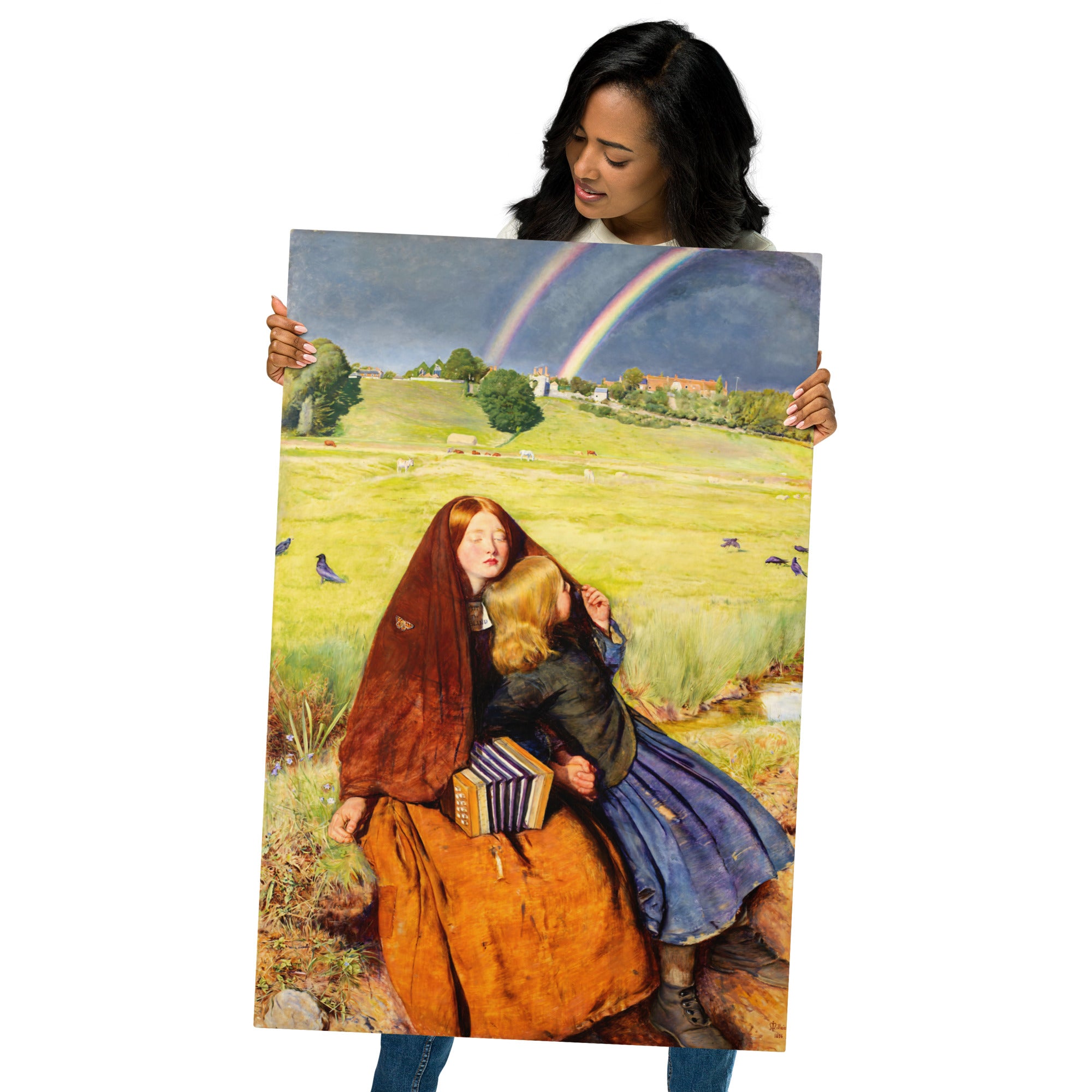 Metal prints Sir John Everett Millais English 1829 1896 The Blind Girl 1856