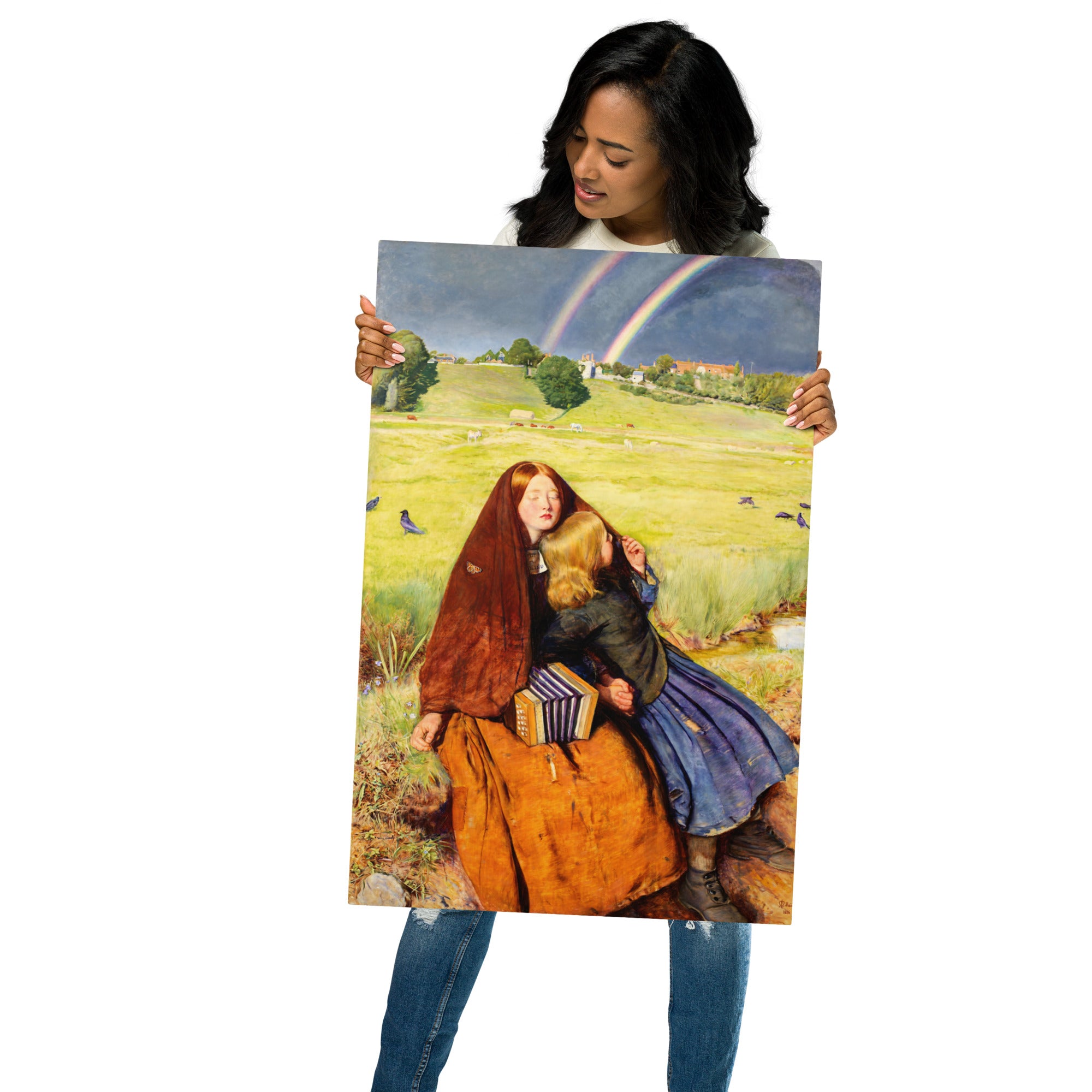 Metal prints Sir John Everett Millais English 1829 1896 The Blind Girl 1856