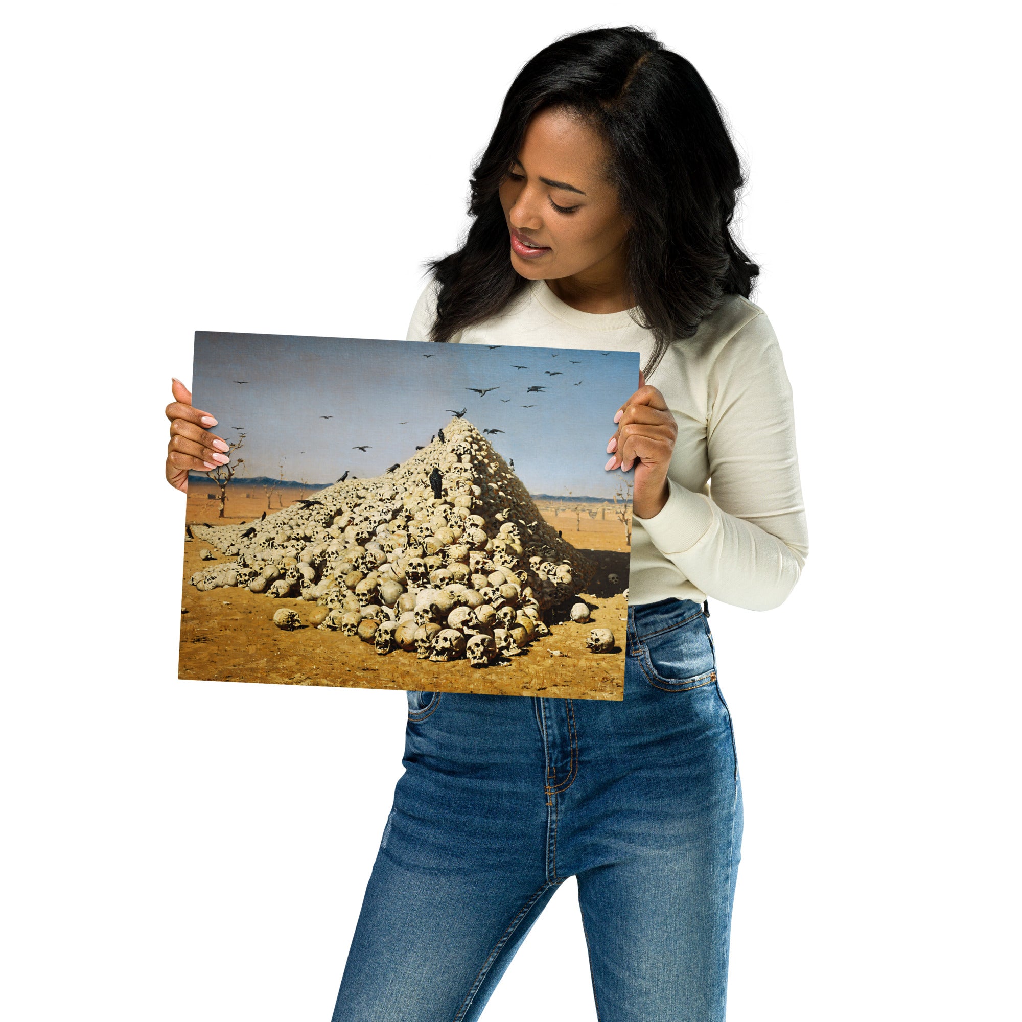 Metal prints Vasily Vereshchagin Russian 1842 1904 The Apotheosis of War 1871