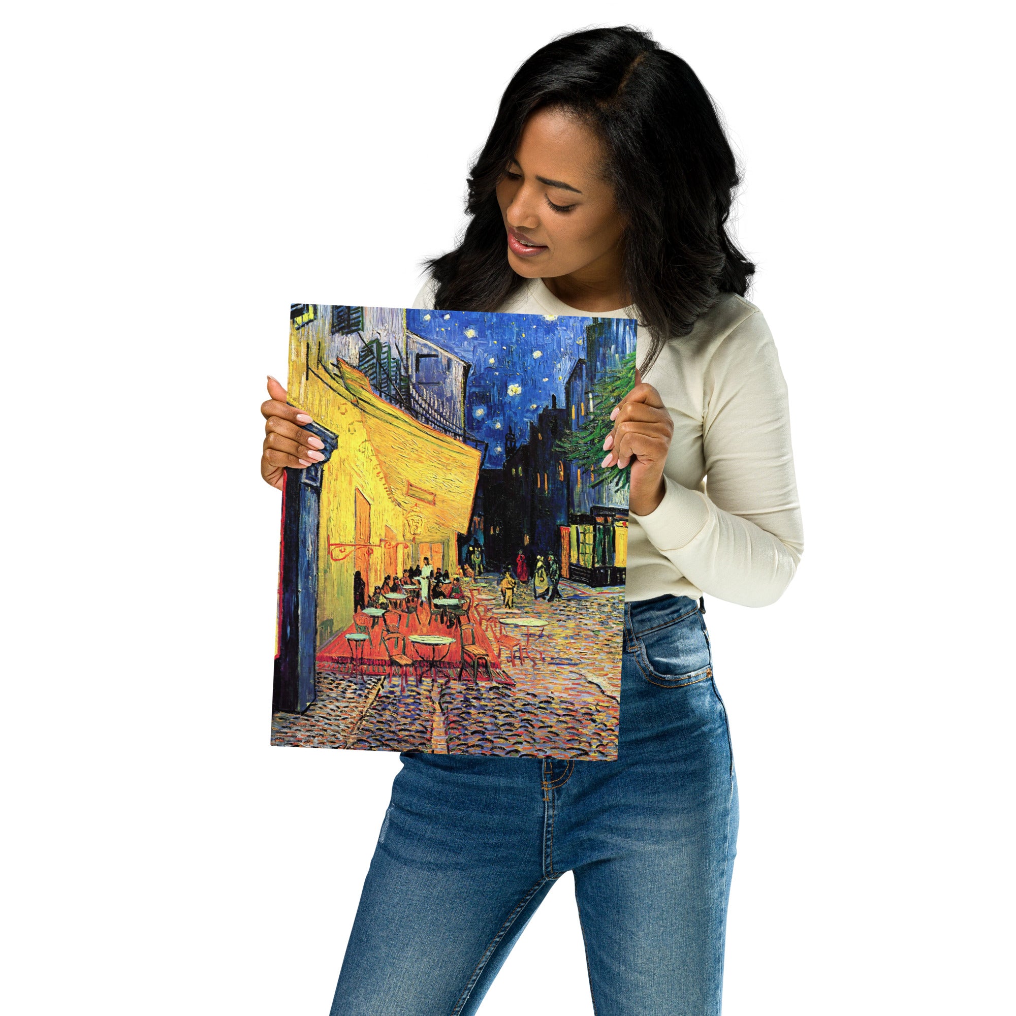 Metal prints Vincent Van Gogh Dutch 1853 1890 cafe terrace on the place du forum arles at night