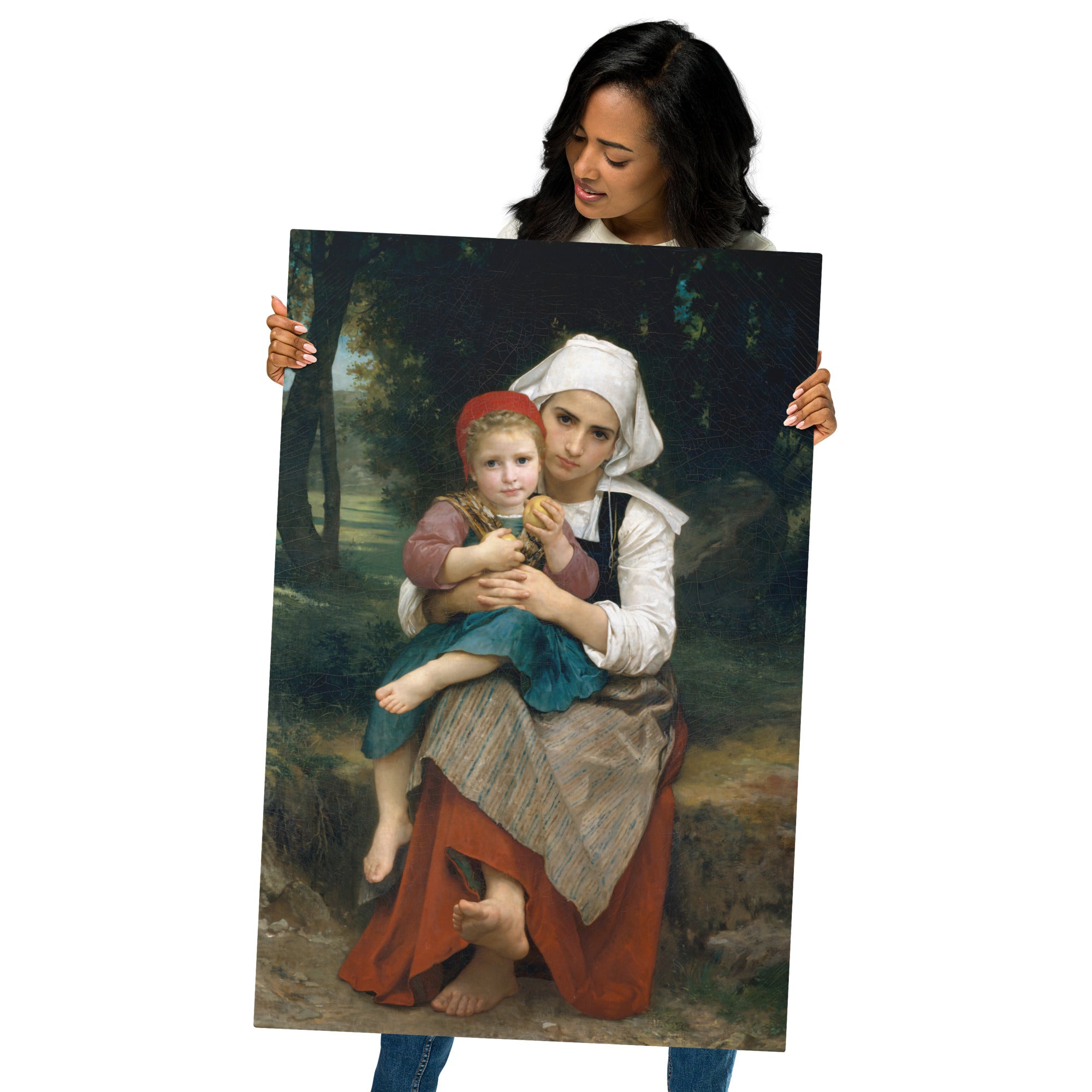 Metal prints William Bouguereau French 1825 1905 Breton Brother and Sister 1871