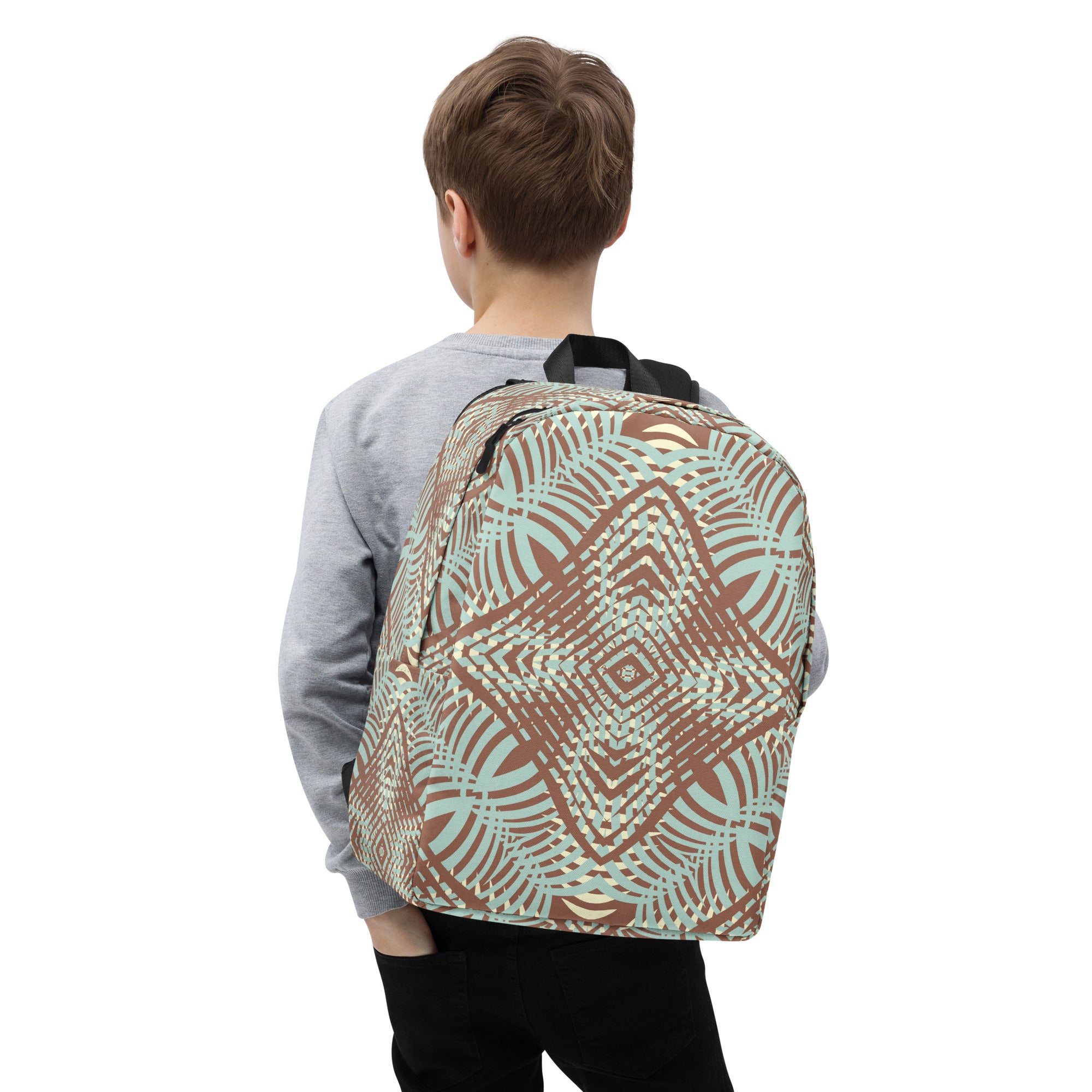 Minimalist Backpack African Motif Pattern II