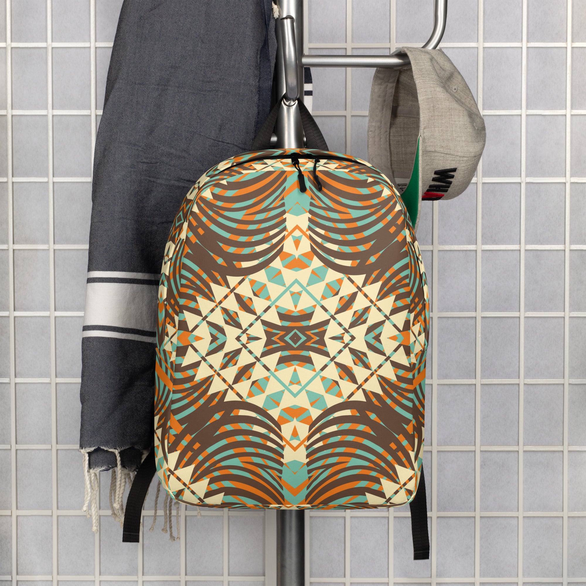 Minimalist Backpack African Motif Pattern IV