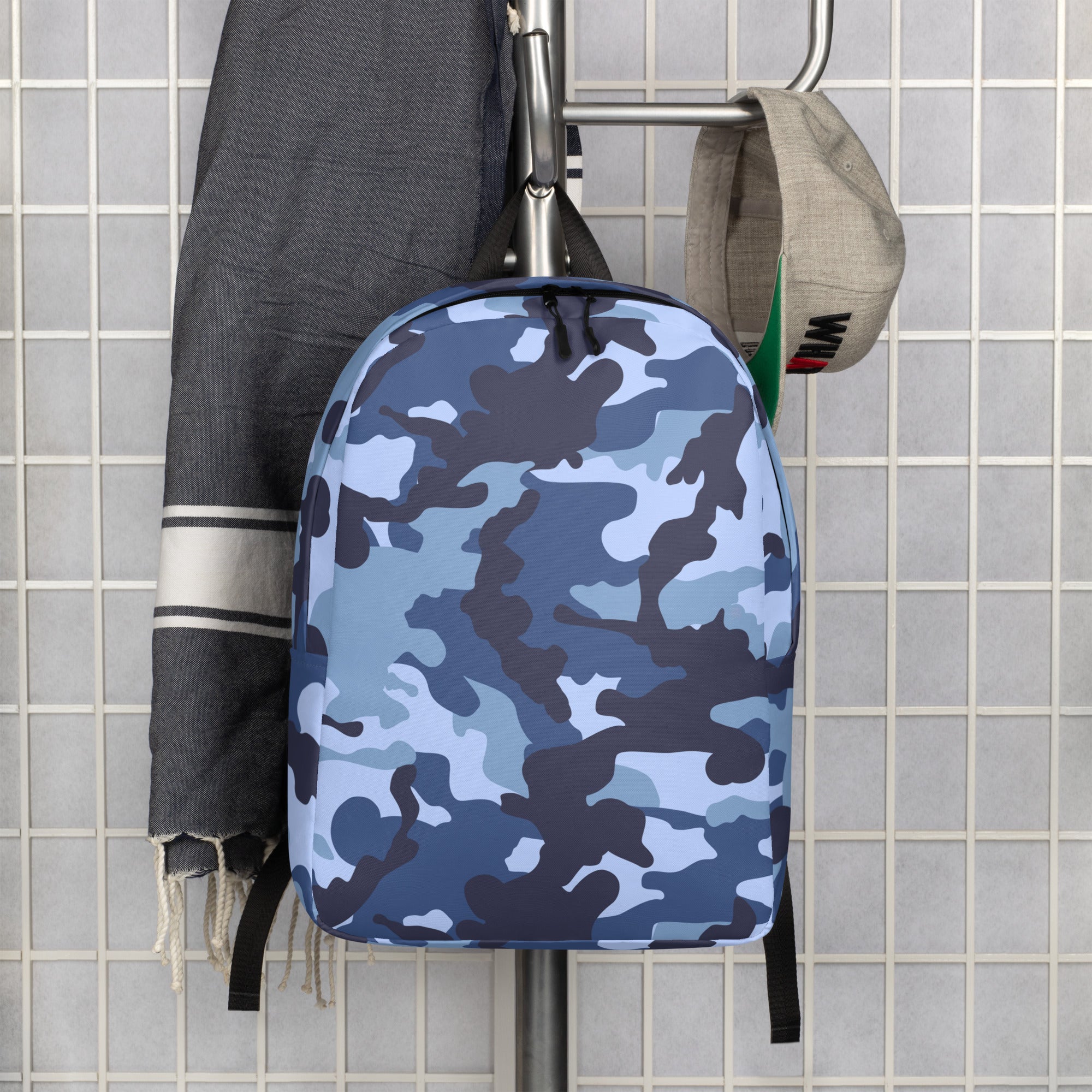 Minimalist Backpack Camo Blue And Black