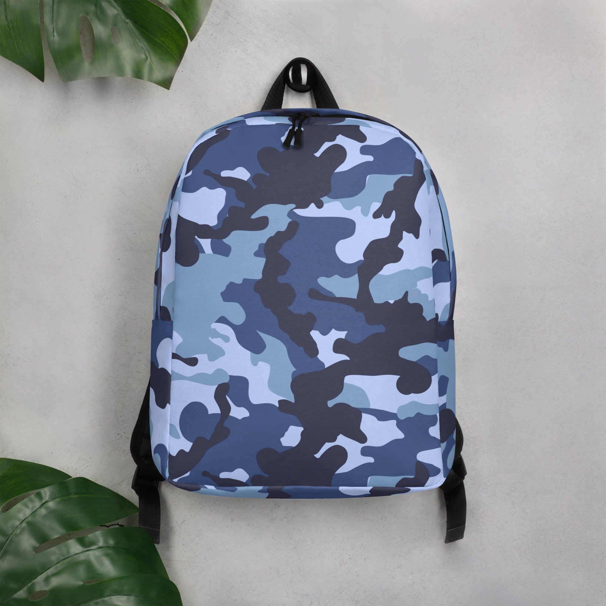 Minimalist Backpack Camo Blue And Black