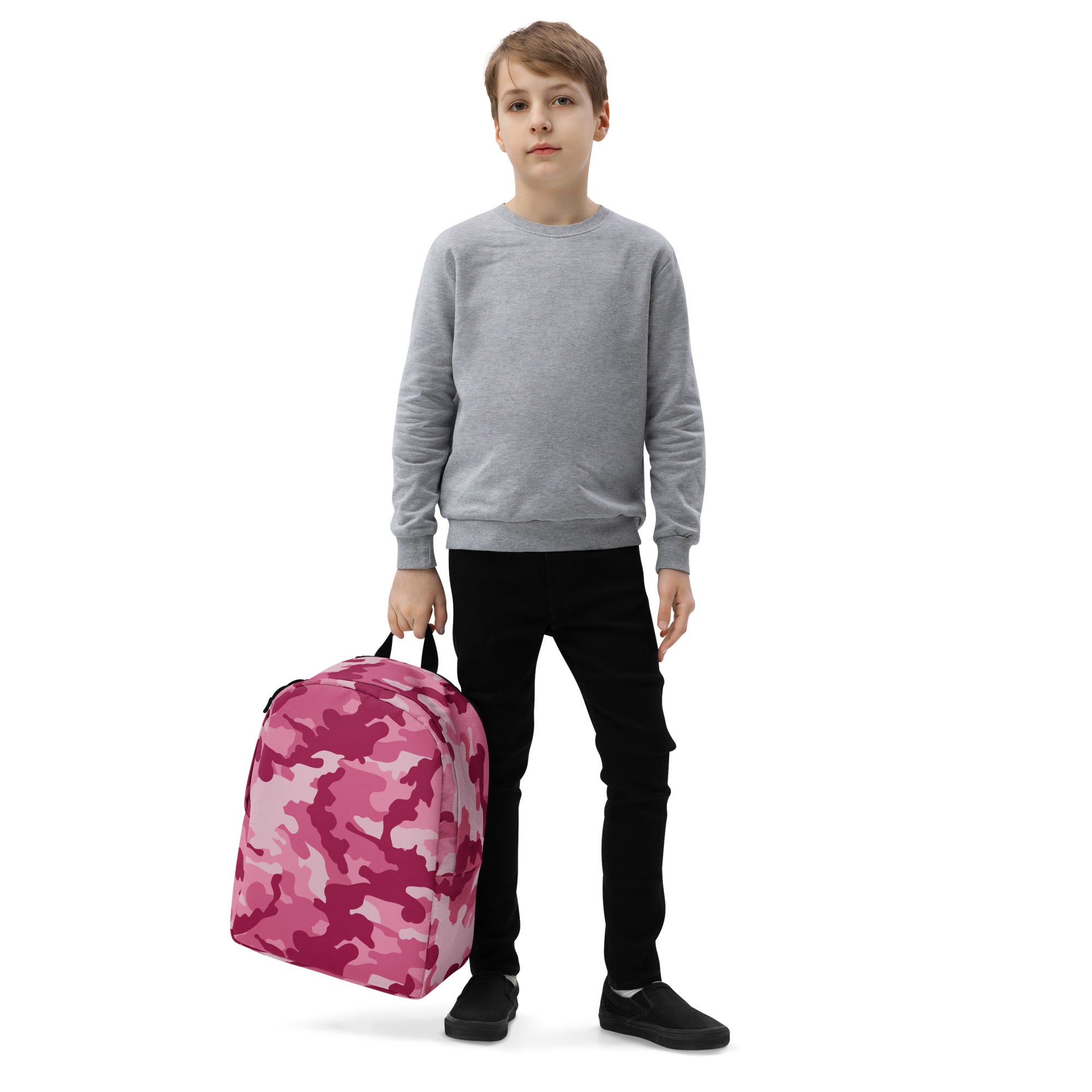 Minimalist Backpack Camo Dark Pink