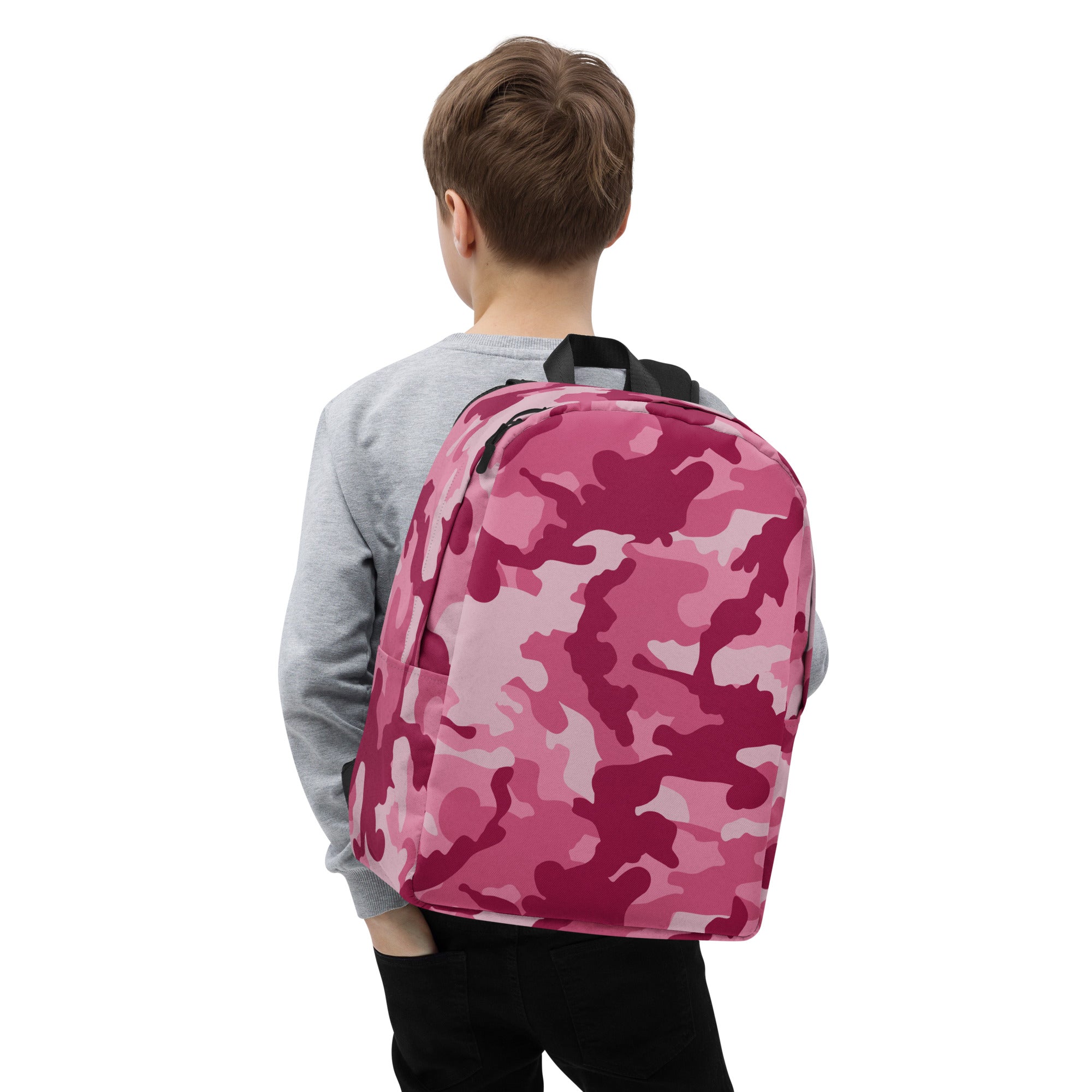 Minimalist Backpack Camo Dark Pink
