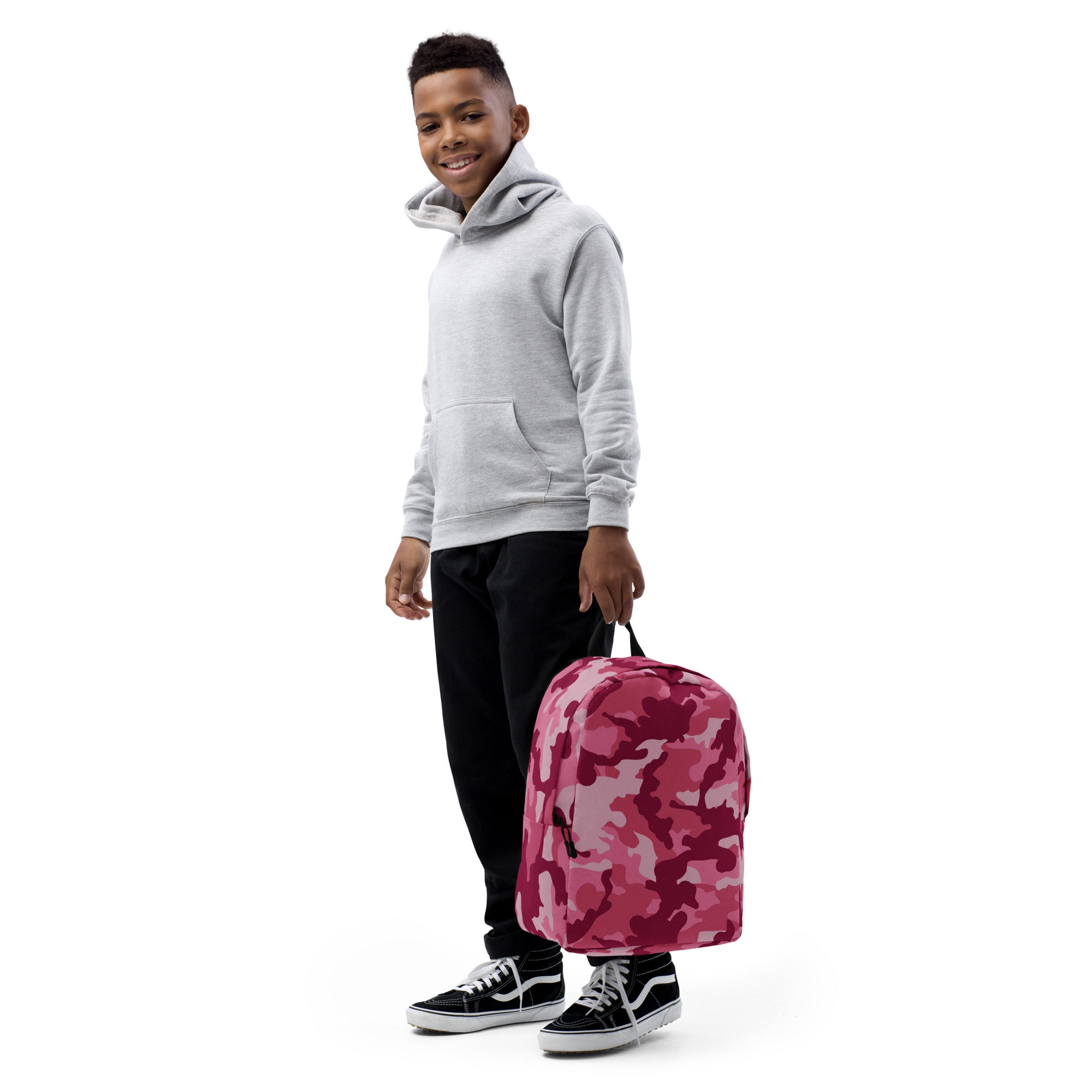 Minimalist Backpack Camo Dark Pink