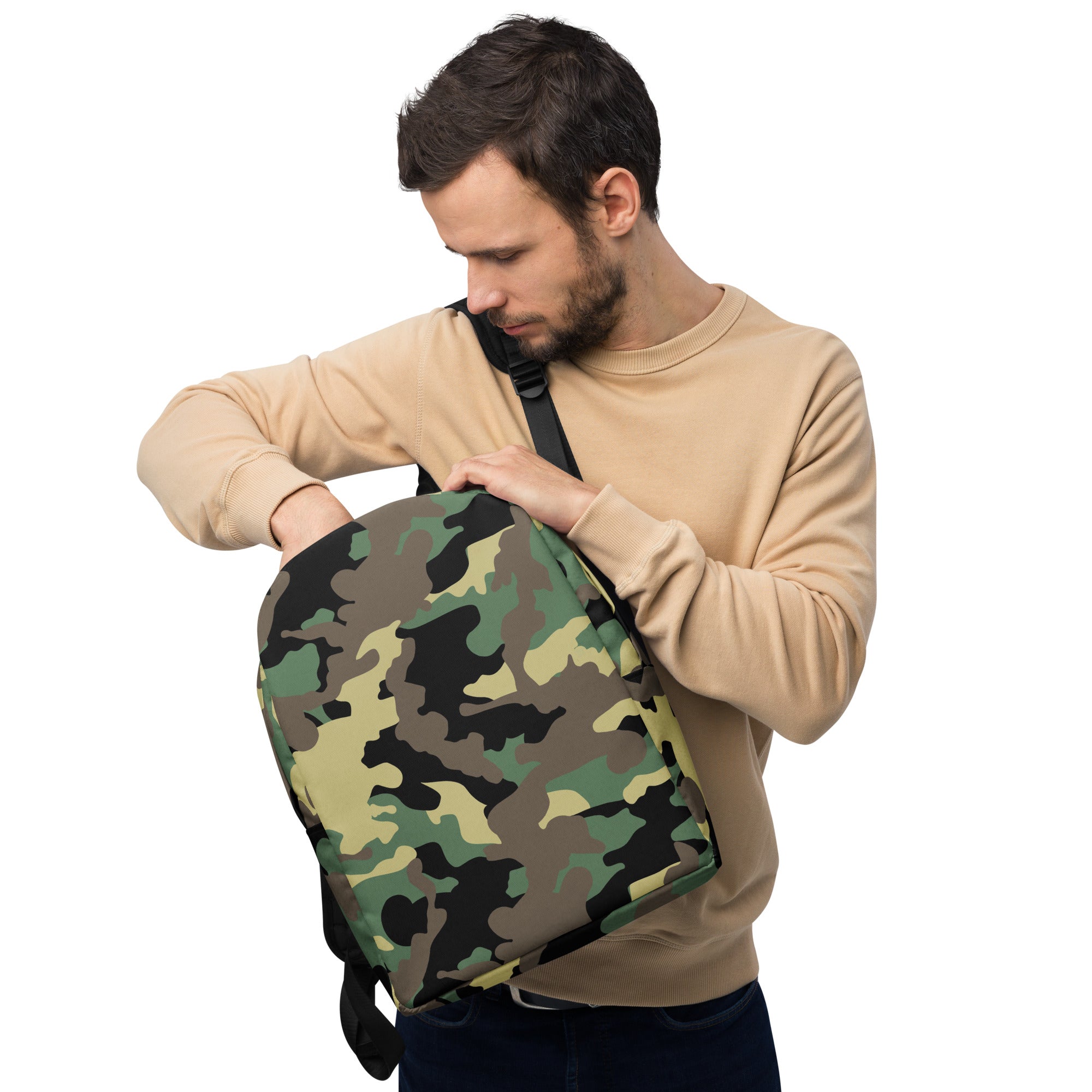 Minimalist Backpack Camo Green