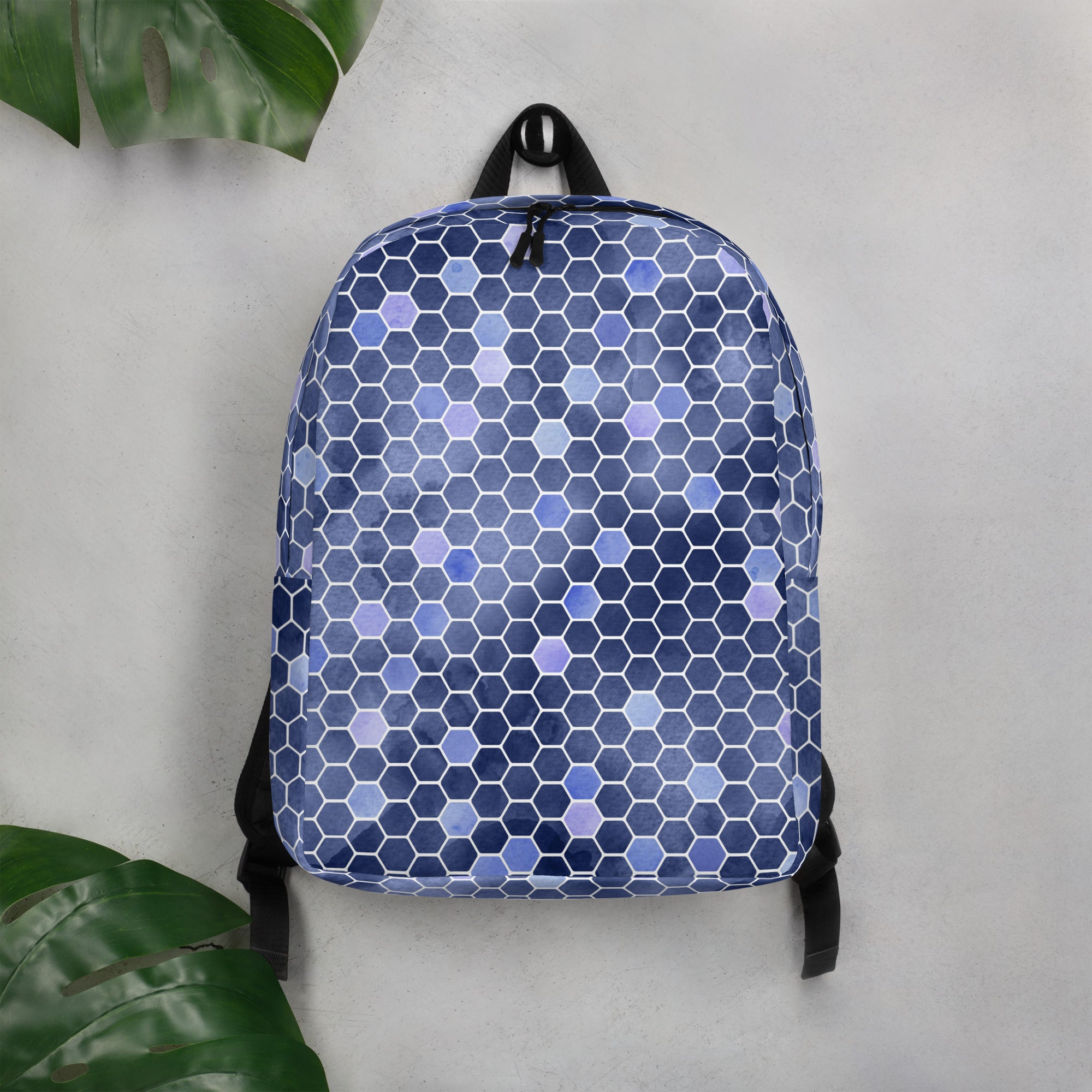 Minimalist Backpack Honeycomb Blue