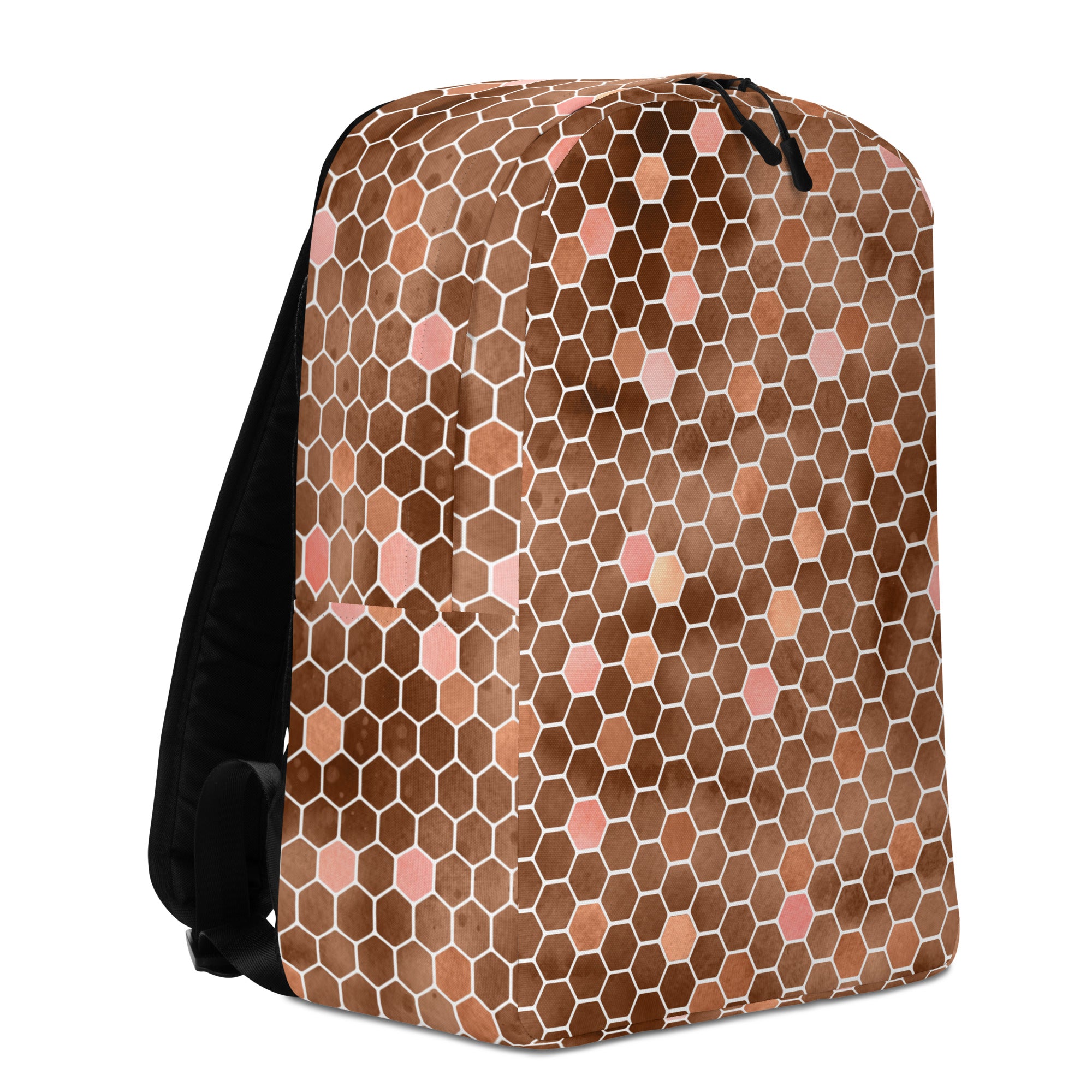 Minimalist Backpack Honeycomb Brown