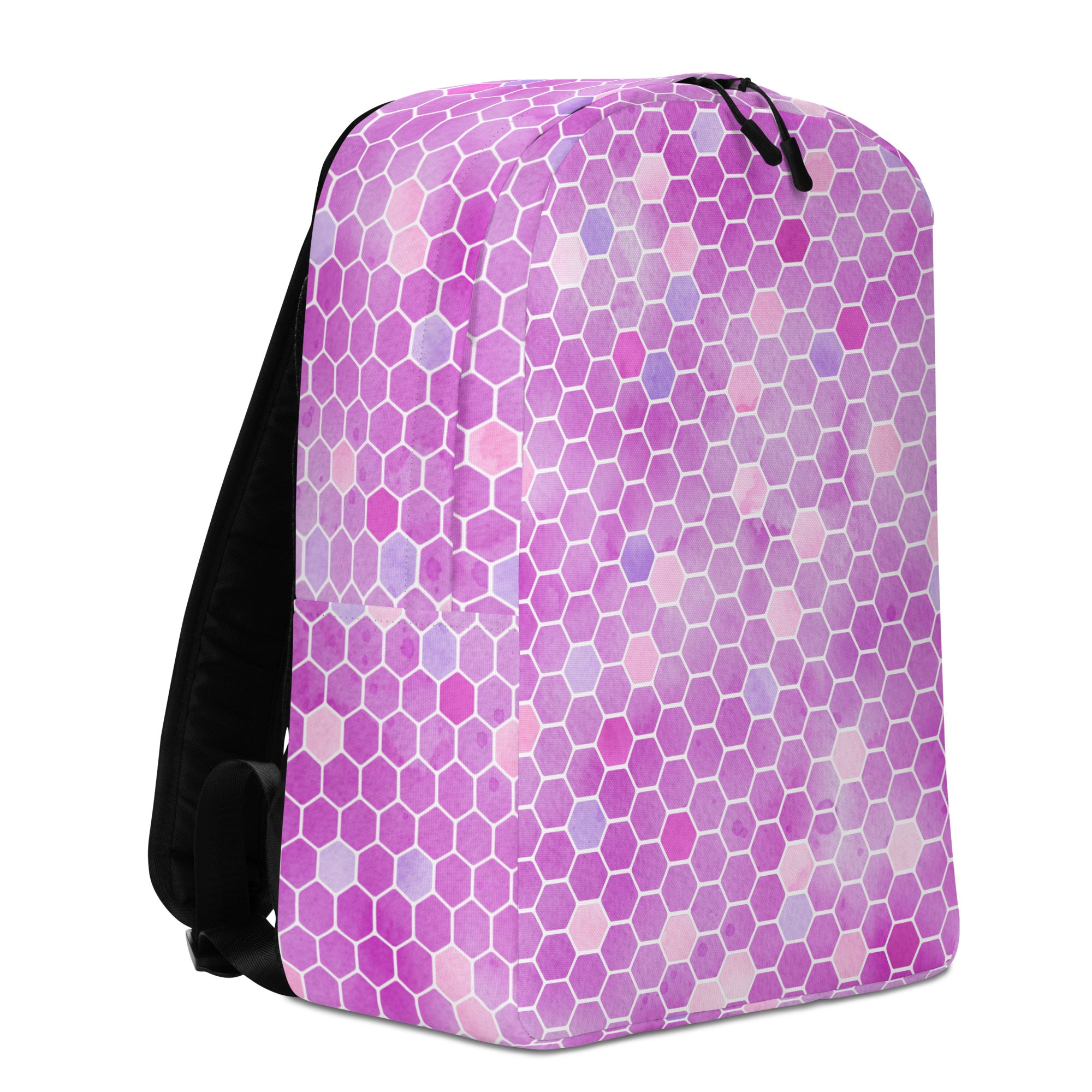 Minimalist Backpack Honeycomb Pink