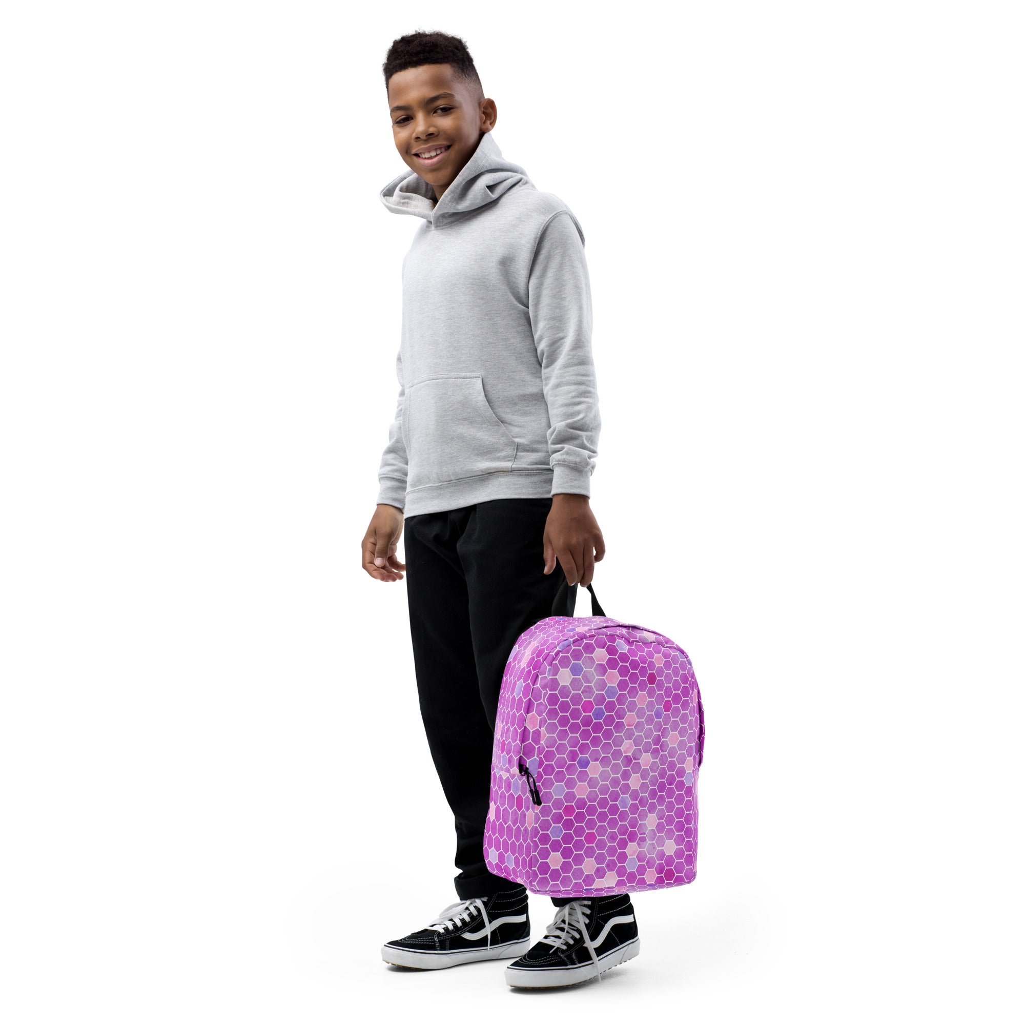 Minimalist Backpack Honeycomb Pink