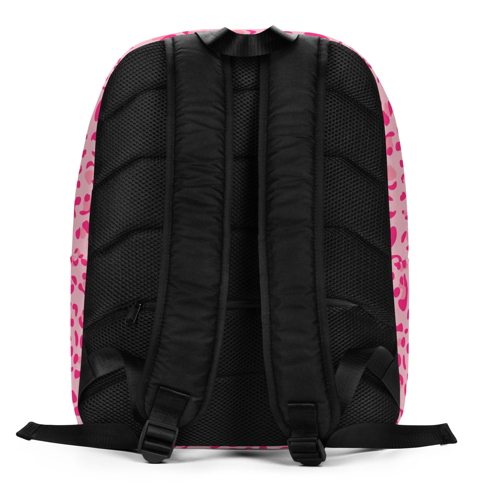 Minimalist Backpack Leopard Print Light Light Pink