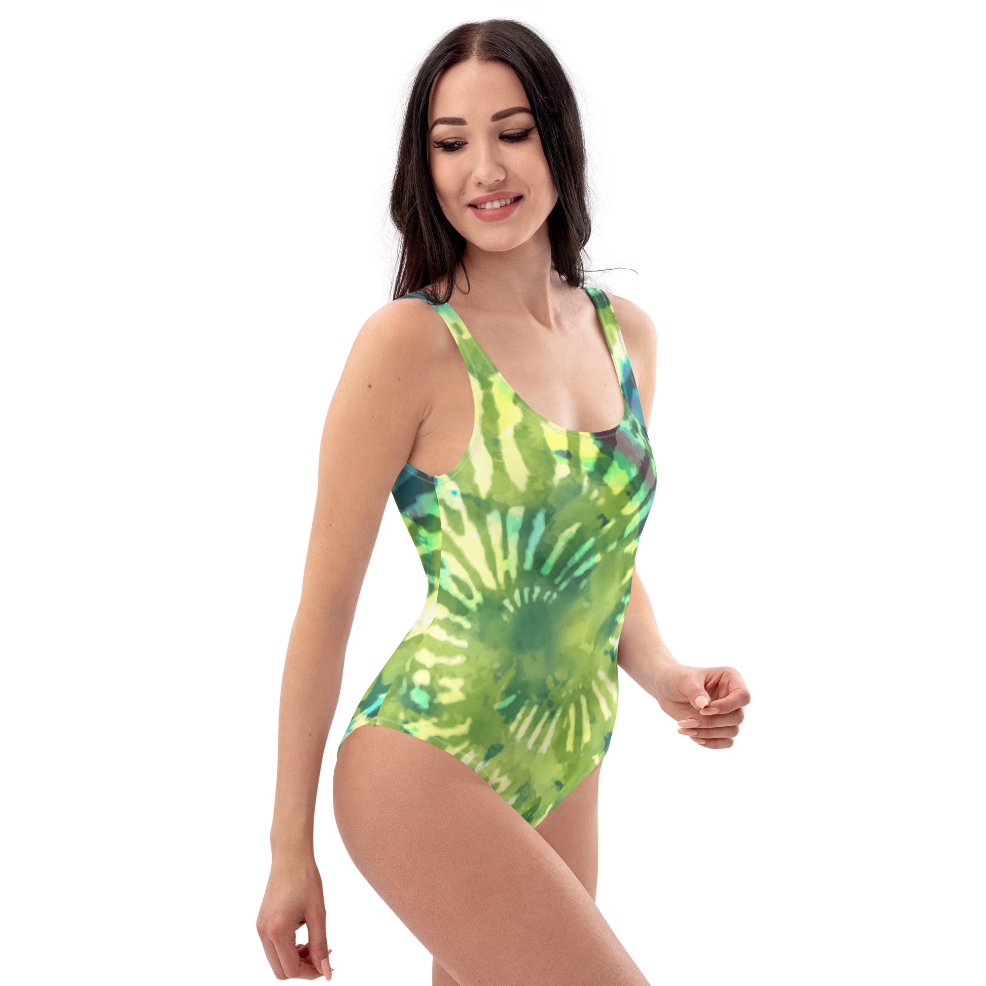 One Piece Swimsuit Hang Loose Tie Dye Pattern III