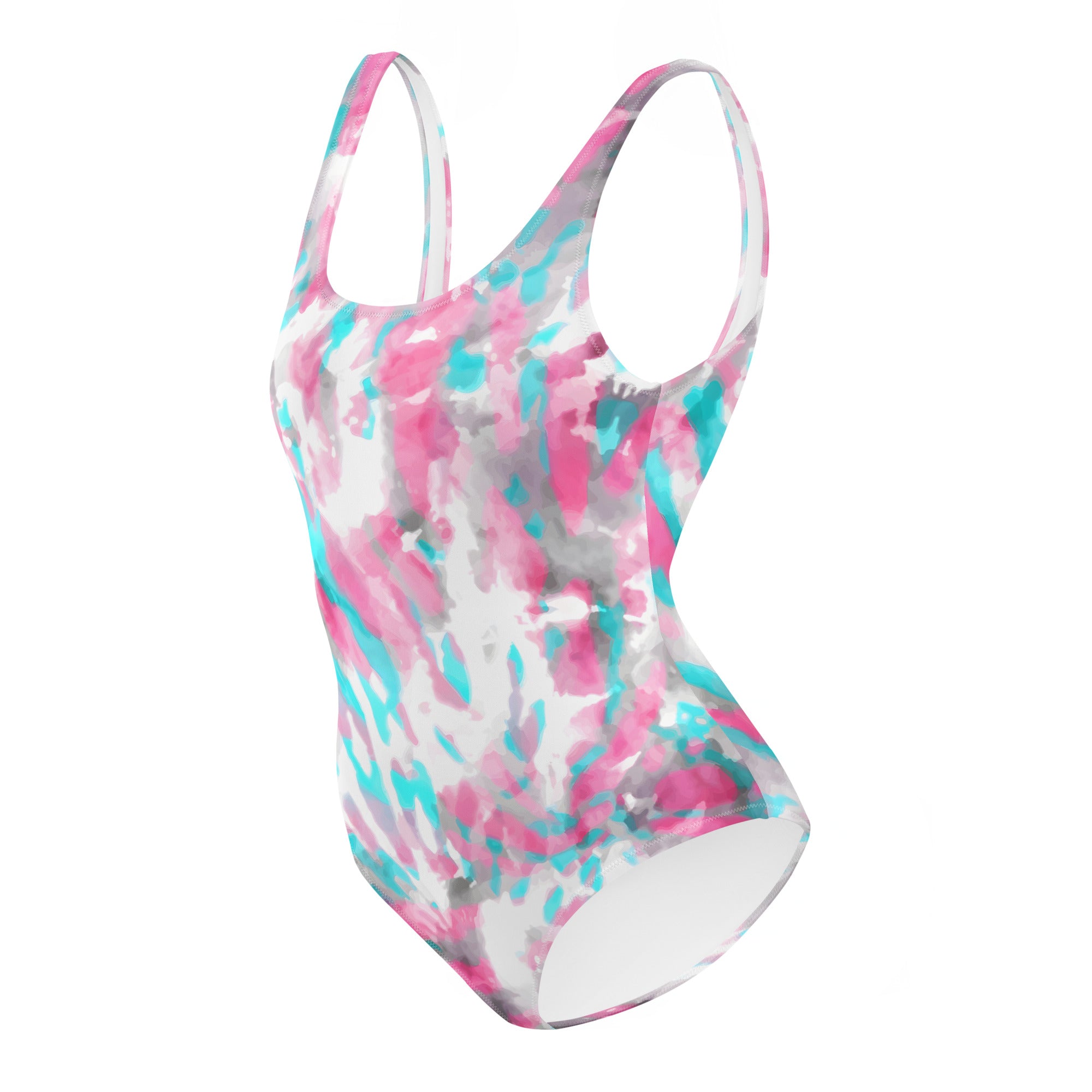 One Piece Swimsuit Hang Loose Tie Dye Pattern IV
